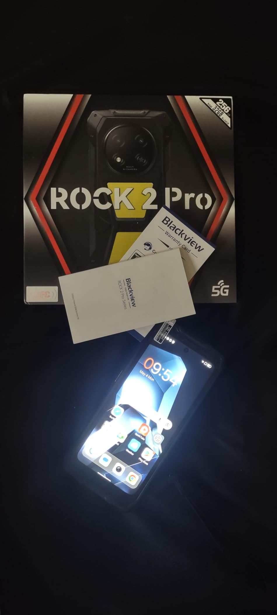 Rock 2 Pro 5G Rugged Phone Android 16, 15000mAh/33W Dual 400LM Camping Light, 32GB+256GB/2TB Rugged Smartphone Unlocked Gemini AI, 16MP+13MP 6.78