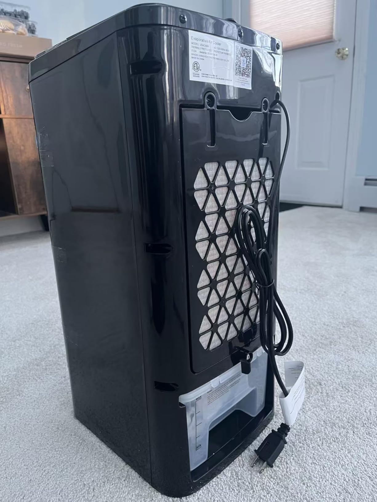 42 INCH Swamp Cooler Air Conditioner w/ 4 Modes & 3 Speeds, Aroma&Memory Function Portable Evaporative Air Cooler, 4.2L Dual Tank, 15H Timer, 6 Ice Packs Windowless Air Conditioner for Bedroom customer photo 2