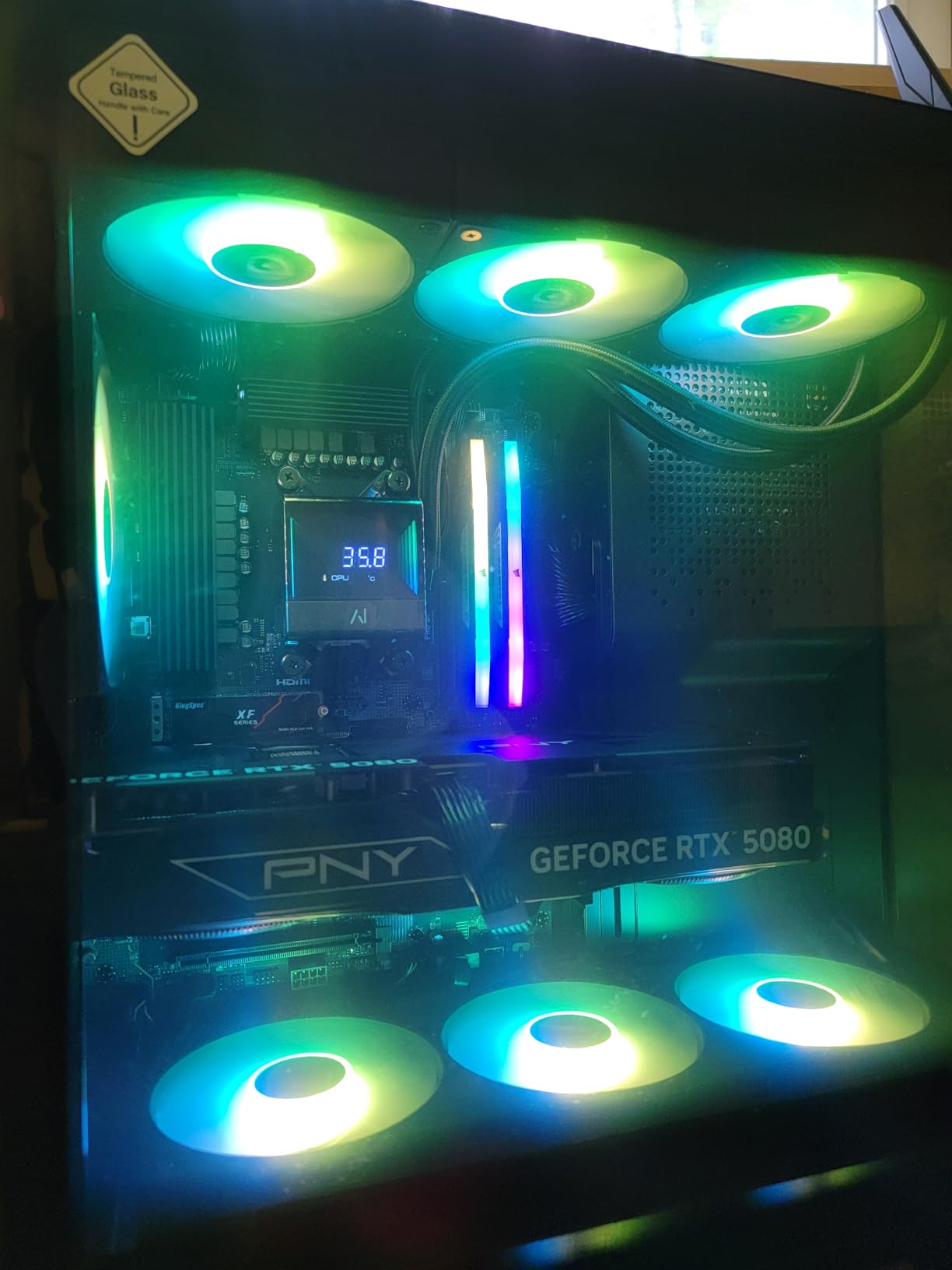 Ultra 50 V3 - RTX 5080 16GB GDDR7 | Ryzen 7 9800X3D 4.7 GHz (5.2 GHz Turbo Boost) | 32GB DDR5 6000MHz | 2TB Gen4 SSD | 850W Gold PSU | ARGB Fans | Wi-Fi + BT | Win 11 customer photo 1