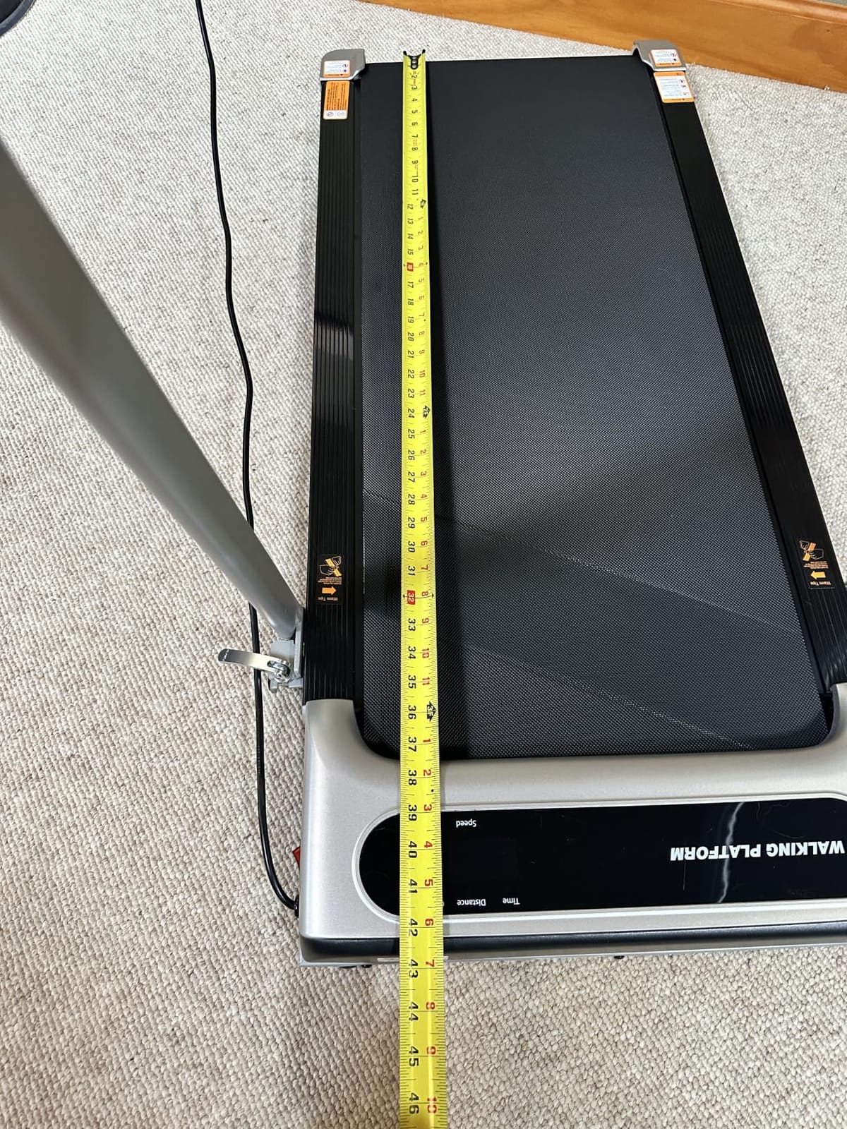 Walking Pad Treadmill with Handle Bar and Adjustable Incline, Compact Portable Treadmills for Home Office, 2.5HP Quiet Anti-Slip Under Desk Treadmills, 0.6-3.8 MPH Remote Speed Control customer photo 1