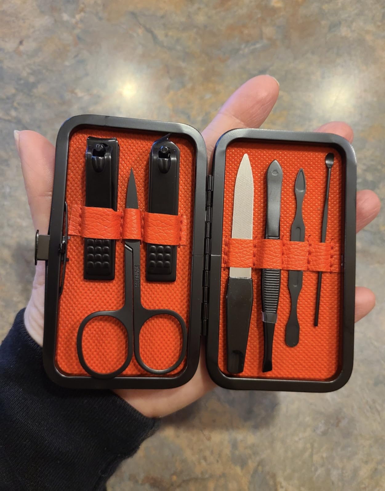 Gift for Dad Men, Manicure Set Nail Clippers Grooming Kit with Travel Case, Personal Care Tools Birthday Gifts for Men Women customer photo 1