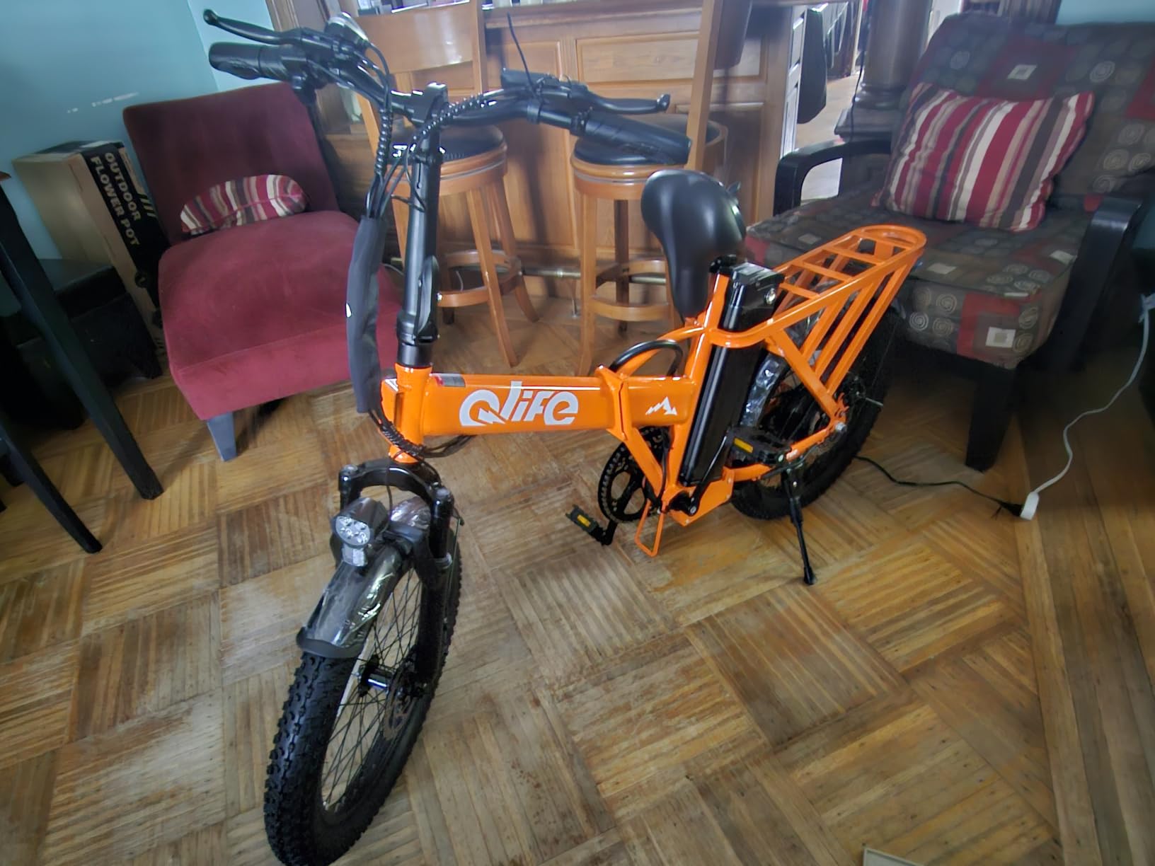 Qlife Hunter/Hunter Plus Foldable Electric Bike, Peak 1200W/1500W Ebike with 48V 13.5Ah/20Ah Battery, 65-90 Miles Range, Heavy-Duty Rear Rack, 20