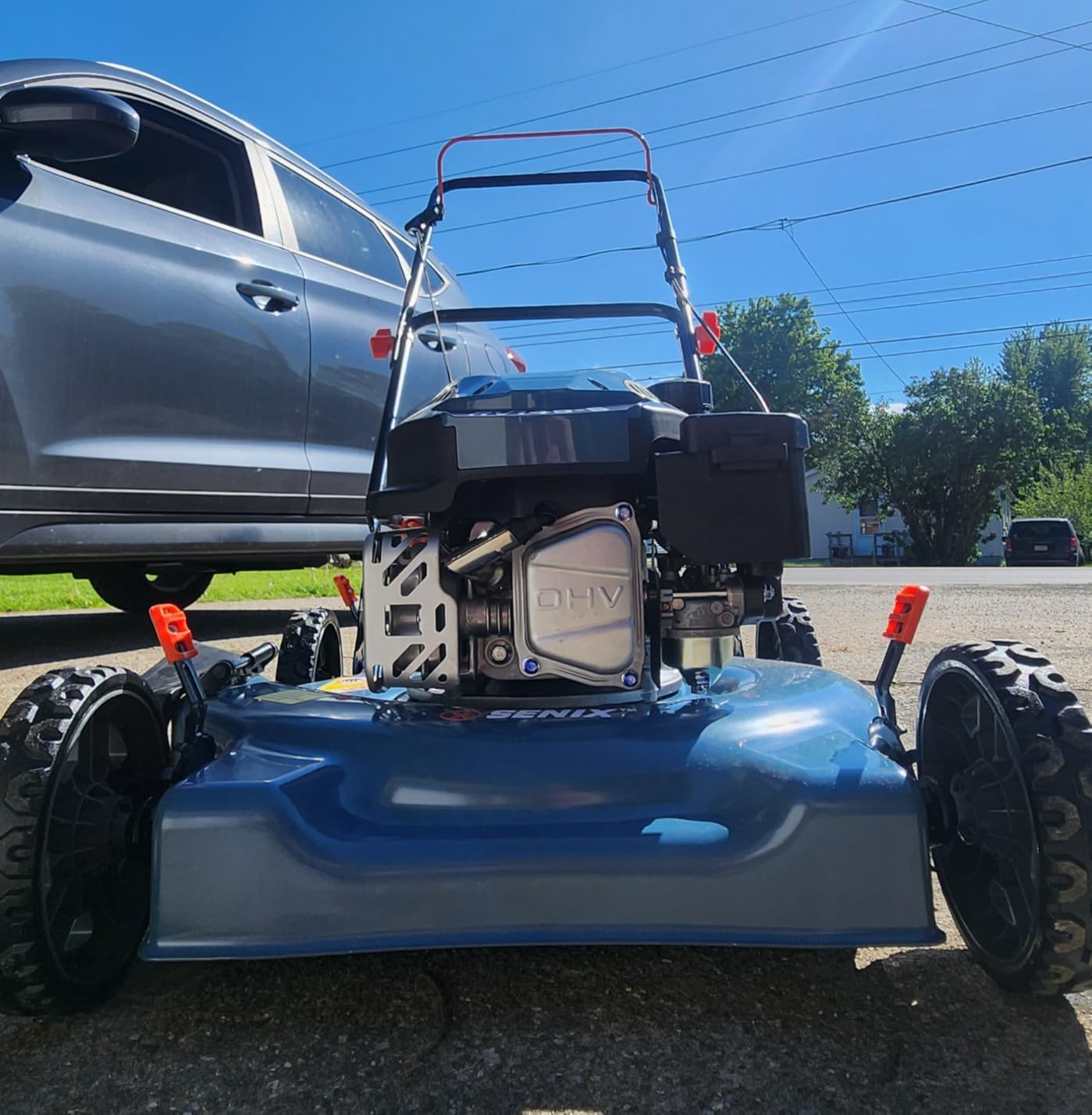 SENIX 21'' Self-Propelled Gas Lawn Mower (FWD), 170 cc 4-Cycle Engine 3.8 HP, 3-in-1 (Bagging/Mulching/Side Discharge), 6-Position Cutting Height Adjustment, 1.7 Bushels Grass Bag customer photo 1