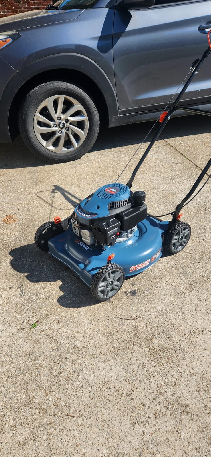 SENIX 21'' Self-Propelled Gas Lawn Mower (FWD), 170 cc 4-Cycle Engine 3.8 HP, 3-in-1 (Bagging/Mulching/Side Discharge), 6-Position Cutting Height Adjustment, 1.7 Bushels Grass Bag customer photo 2