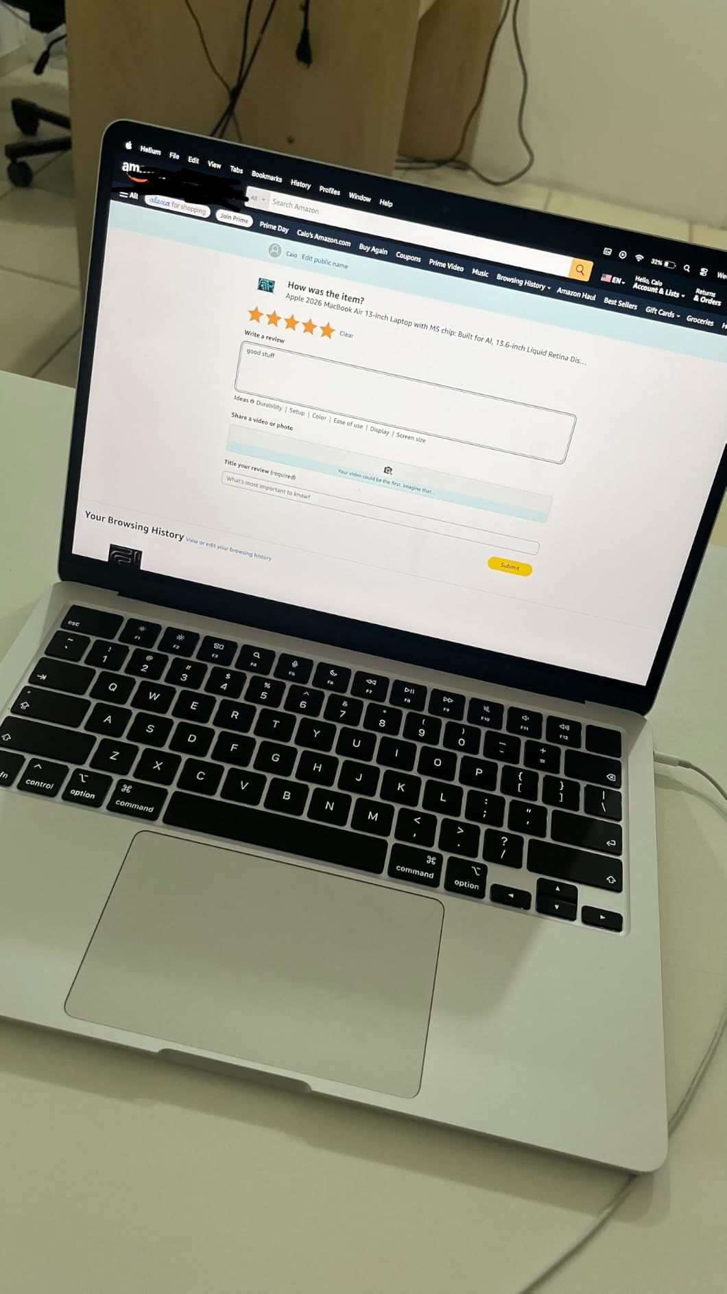 Apple 2026 MacBook Air 13-inch Laptop with M5 chip: Built for AI, 13.6-inch Liquid Retina Display, 24GB Unified Memory, 1TB SSD, 12MP Center Stage Camera, Touch ID, Wi-Fi 7; Silver customer photo 2