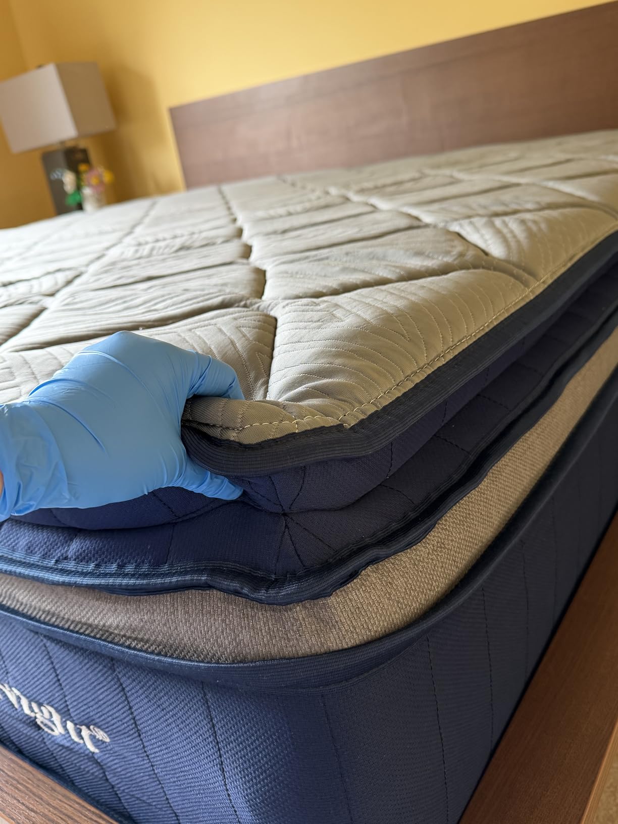 Sweetnight CoolNest Hybrid Queen Size Mattress 14 Inch, Cooling Pillow Top | Cool Night Sleep for Hot Sleeper, 7-Zone Ergo Support for Pressure Relief, 4 Stage Cool Enhanced Breathability, Medium Firm customer photo 2