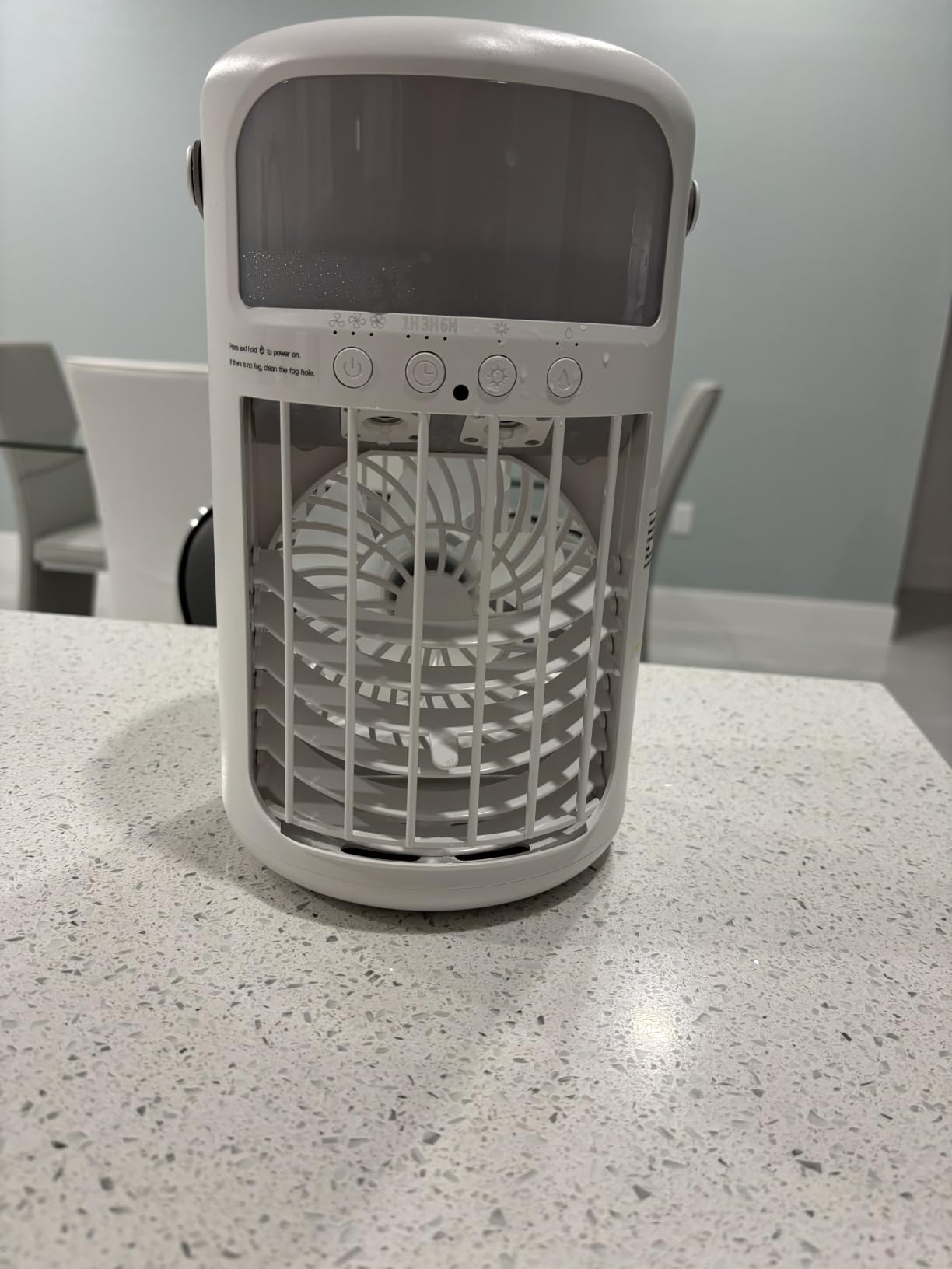 Portable Air Conditioner, 2026 Upgraded 4-IN-1 Portable Ice Fan with 3 Cooling Speeds & 1500ml Water Tank, 2 Cool Mist Ultra-Quiet Desktop AC Fan with Remote & 2-8H Timer for Bedroom, Office, Home customer photo 2