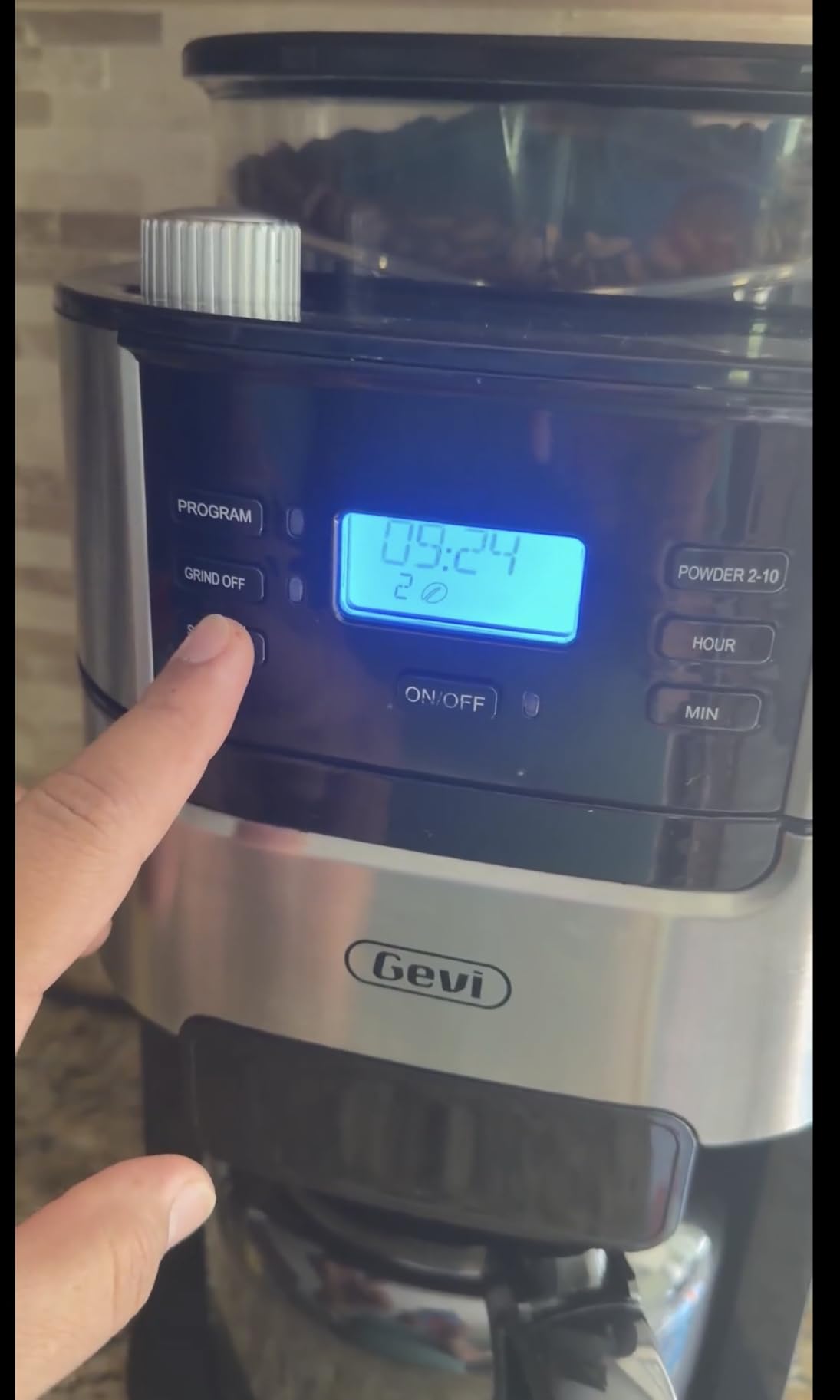 Gevi All In One 10-Cup Grind & Brew Coffee Maker with Built-In Burr Grinder | 24-Hour Programmable Timer, 1.5L Water Tank, Warm Plate, Reusable Filter & Glass Carafe for Daily Fresh Coffee Brewing customer photo 1