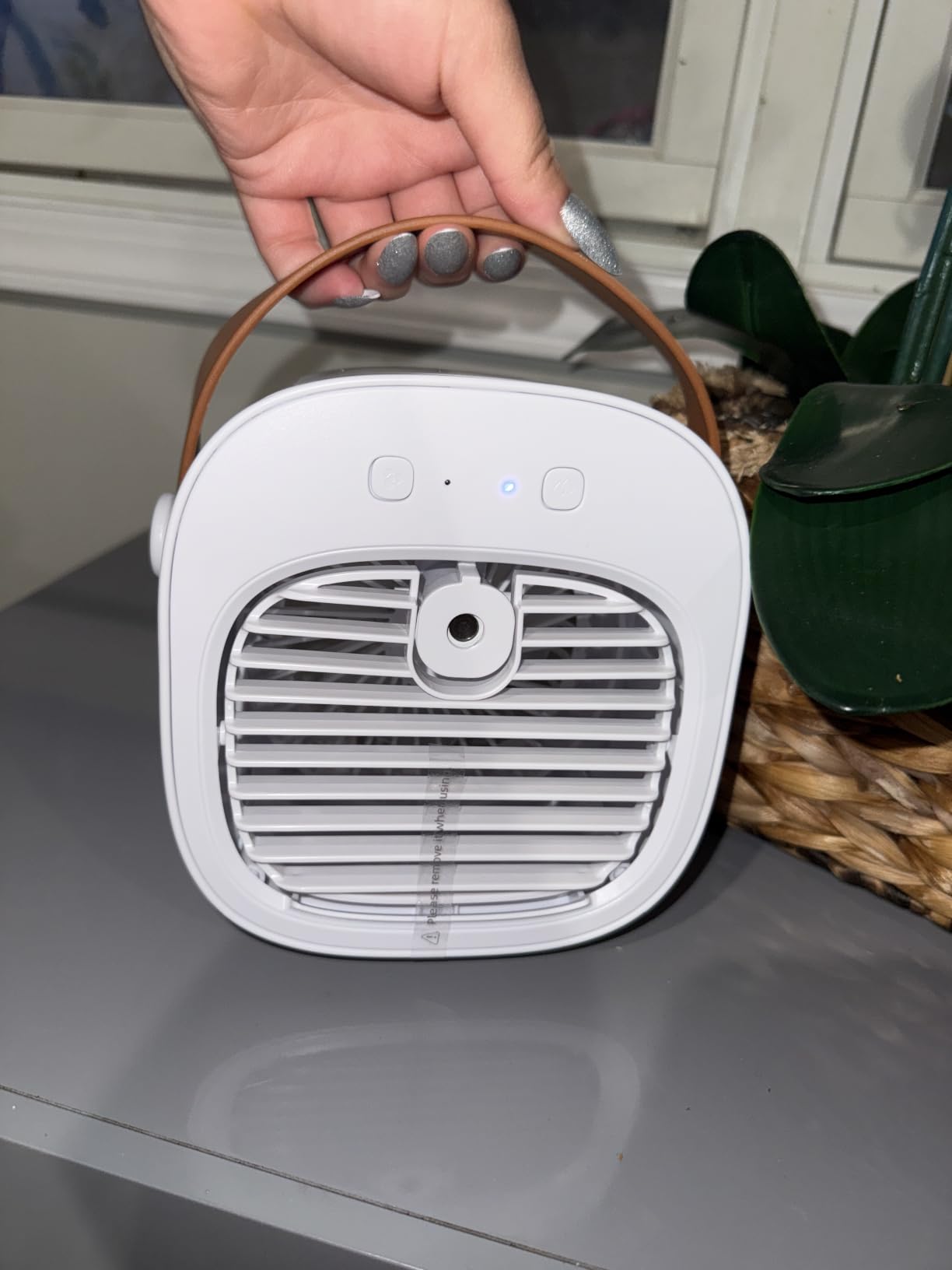 Portable Air Conditioner -5200mAh Rechargeable Personal Air Cooler, Green Mini Air Conditioner with 3 Speeds, Quiet Desk Cooling Fan for Home, Bedroom, Travel, Office, Outdoor, Indoor customer photo 2