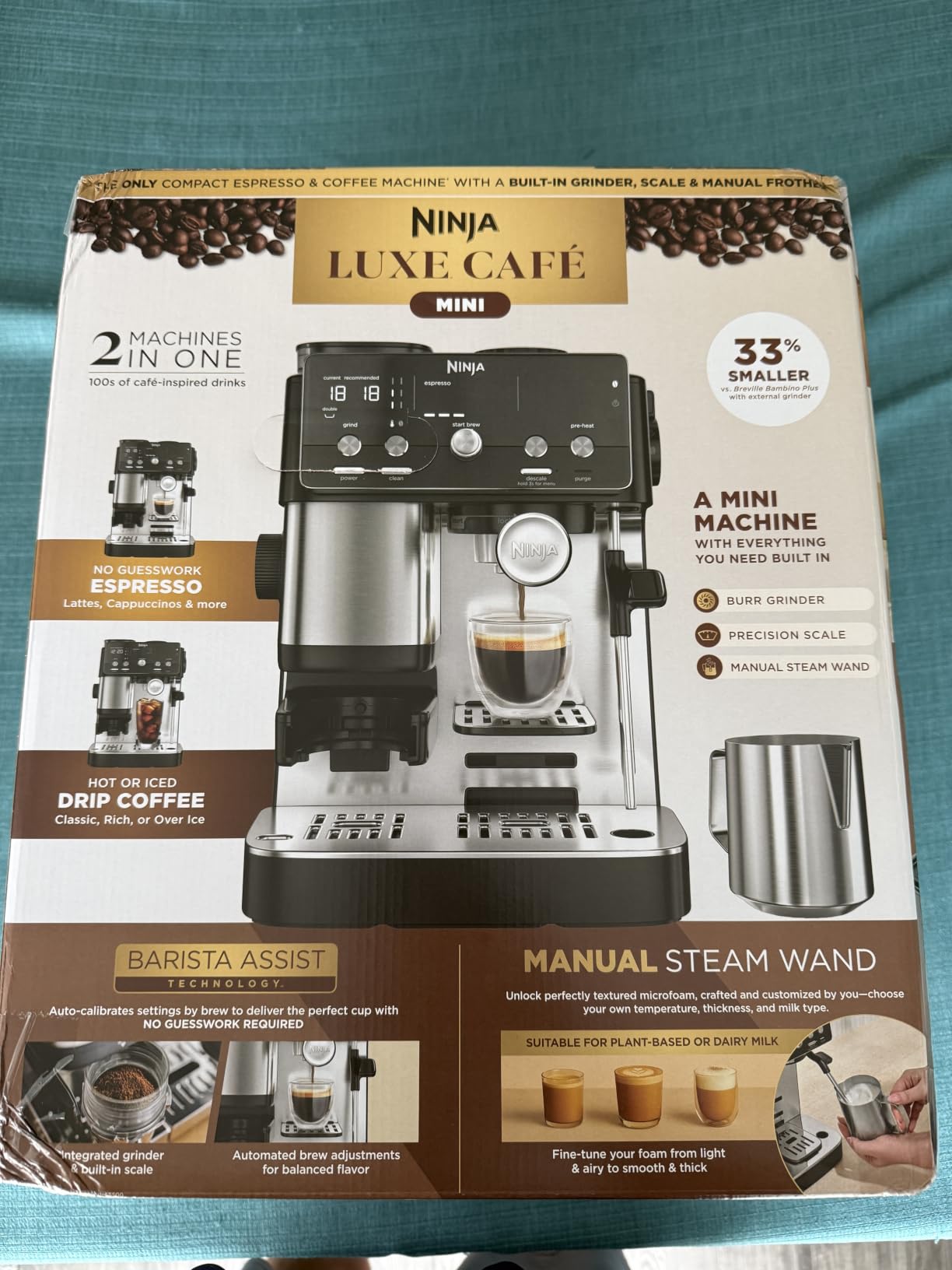 Ninja Luxe Cafe Mini, Espresso Machine & Drip Coffee, Stainless, ES301 customer photo 1