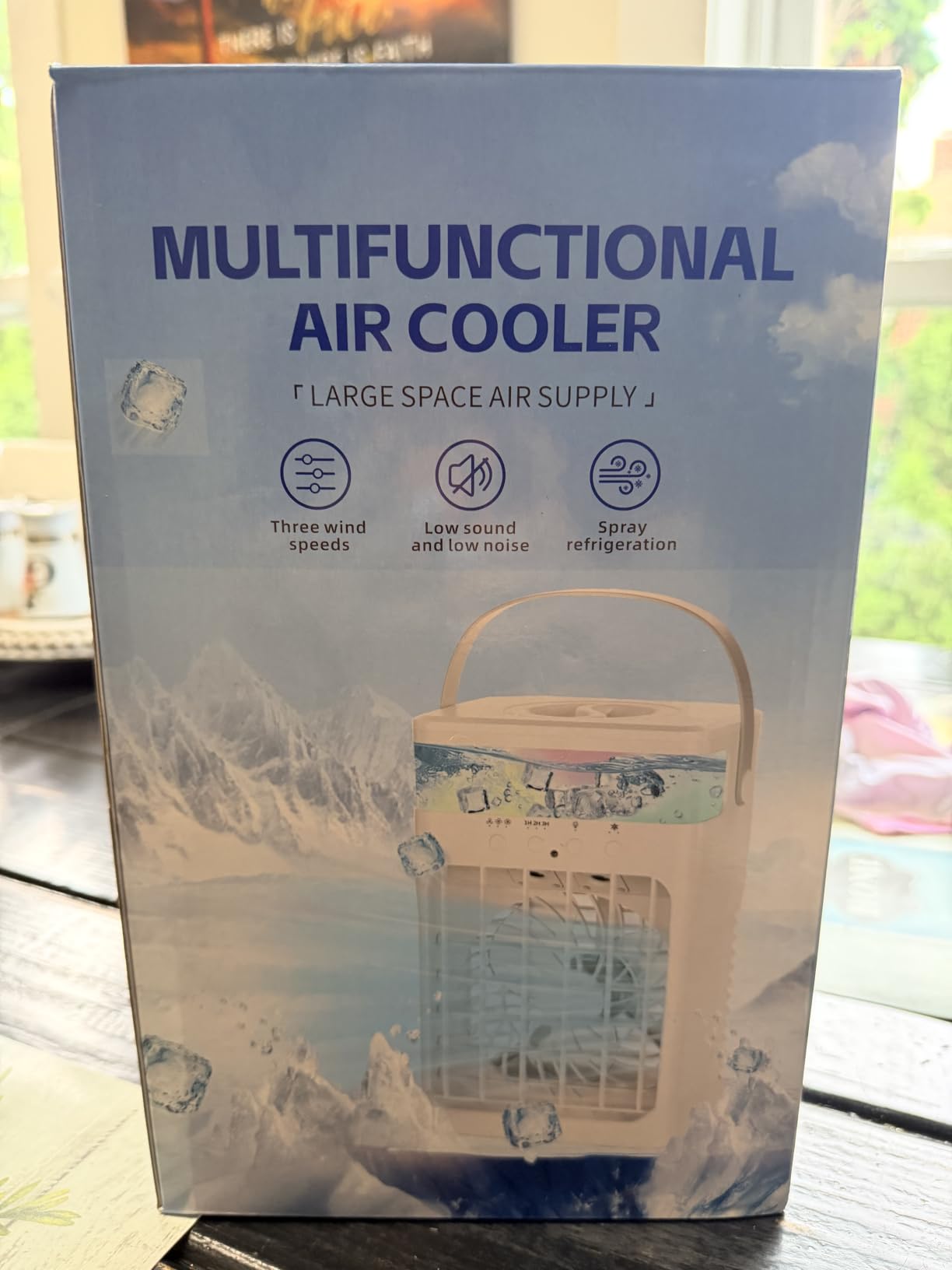 Portable Air Conditioner, Cooling Fan 3 Speeds & 3 Modes Personal Cooling Fan Mini Air Conditioner Fan with Remote, 1500ML Water Tank, Night Light, No battery, for Home Office Bedroom customer photo 2