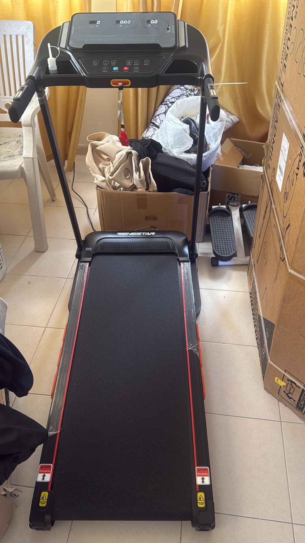 Folding Treadmill for Home with Auto Incline | compact, 300LBS, Bluetooth speaker, low noise, pulse monitor, foldable, knee-friendly, cushioned running belt customer photo 2