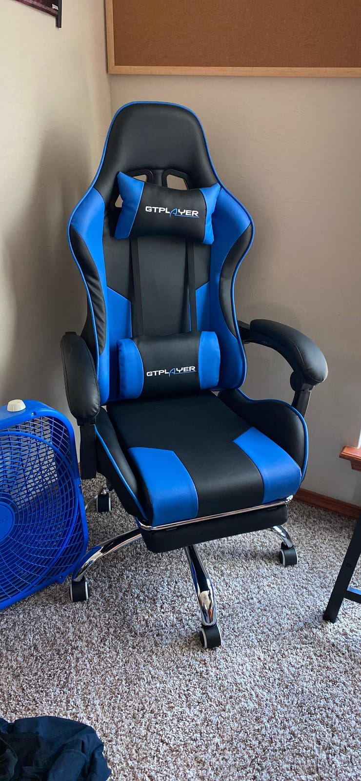 GTPLAYER Big & Tall Gaming Chair, Wide Seat with Footrest, Black & Gray | Ergonomic High Back Computer Desk Chair for Adults, Comfort Padded Seat with Lumbar Support Armrests Recliner for Office/Home customer photo 2