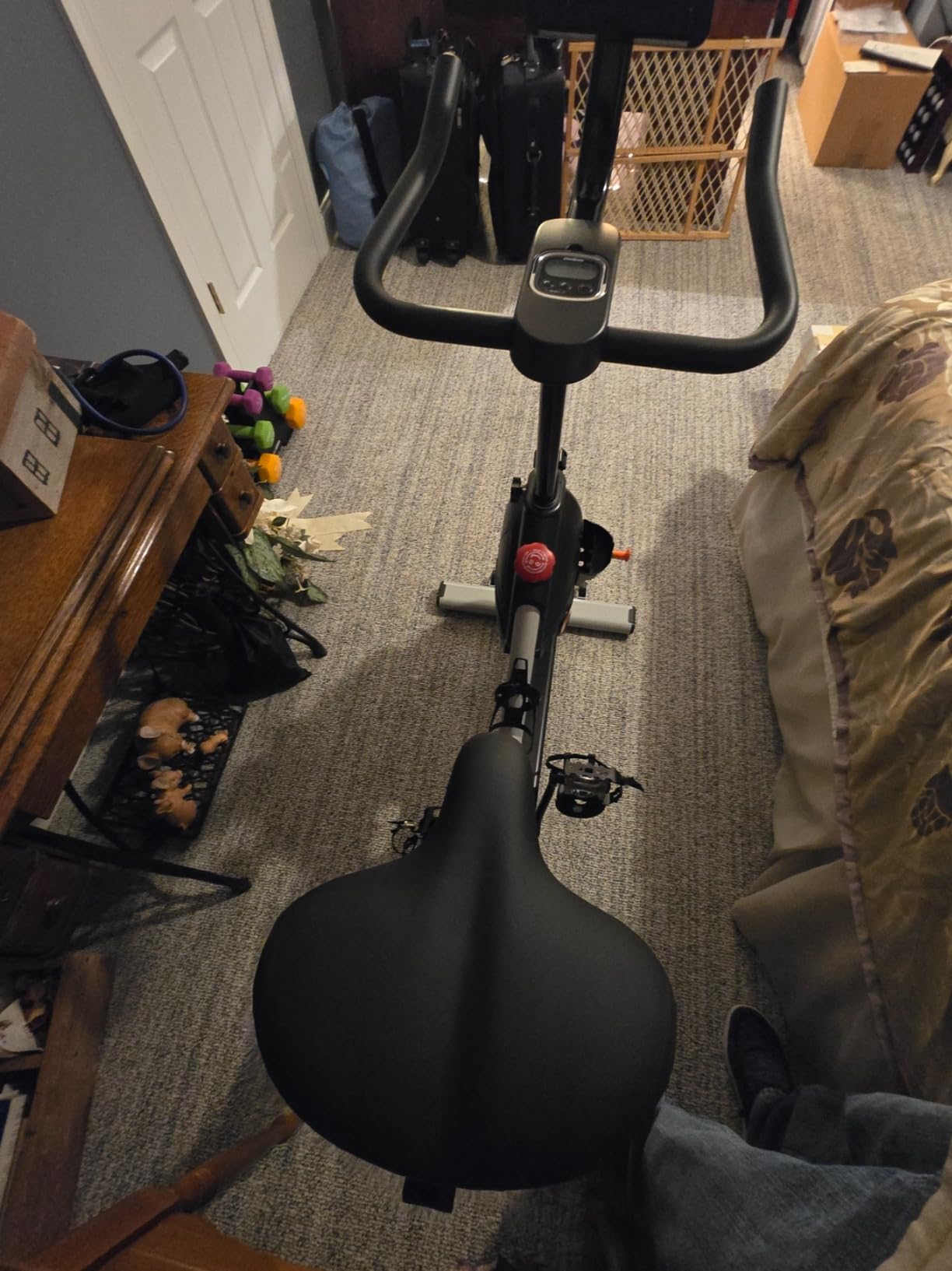Exercise Bike, Stationary Bike for Home, Magnetic Indoor Cycling Bike | Low Noise Workout Bike with Exclusive App, Tablet Mount and Fitness Courses for Weight Loss, Adjustable, 350lbs Weight Capacity customer photo 1