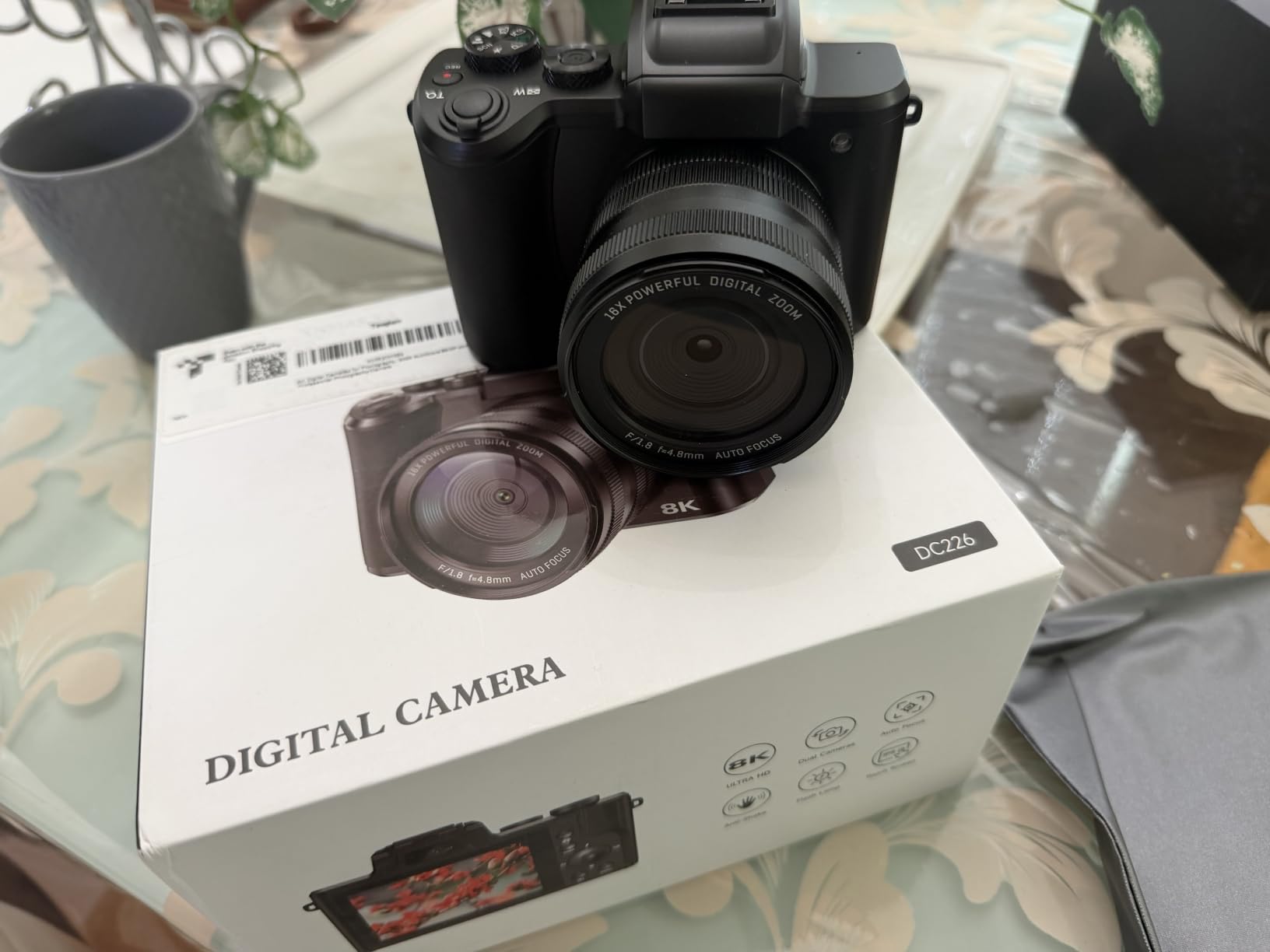 8K Digital Cameras for Photography, 2026 Autofocus 88MP WiFi Professional Photography Camera with Dual-Lens for YouTube, 16X Digital Zoom, TF Card, Lens Hood, Touch Screen, 2 Batteries & Charging Stand customer photo 2