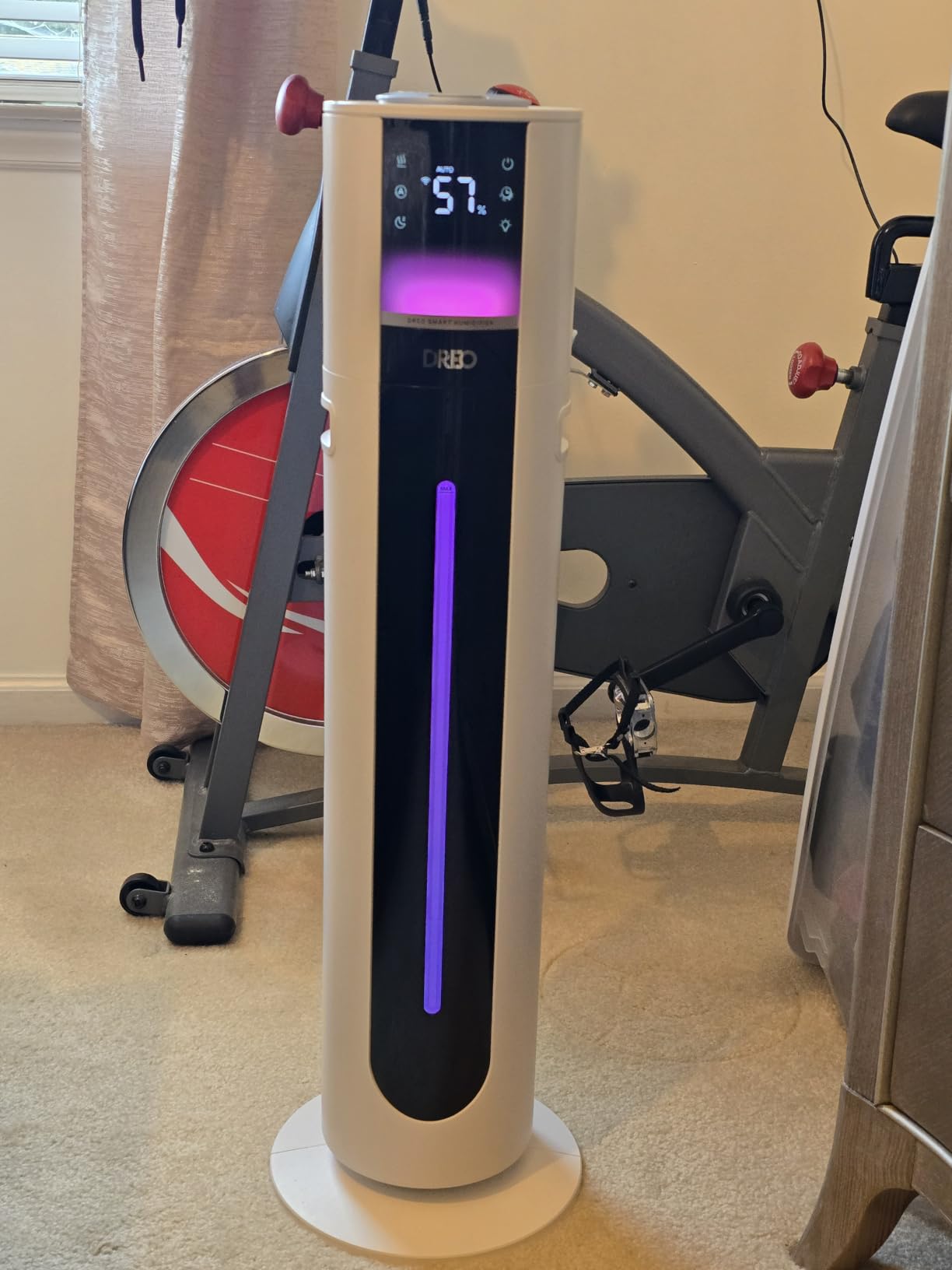 DREO 11L Smart Humidifier 747S Large Room 700 ft², 100H Runtime, 21dB Quiet | Top Fill, 1500+RGB Light, APP & Remote Control, Clean Tank Technology, 12H Timer, Cool Mist Humidifers for Bedroom, White customer photo 1