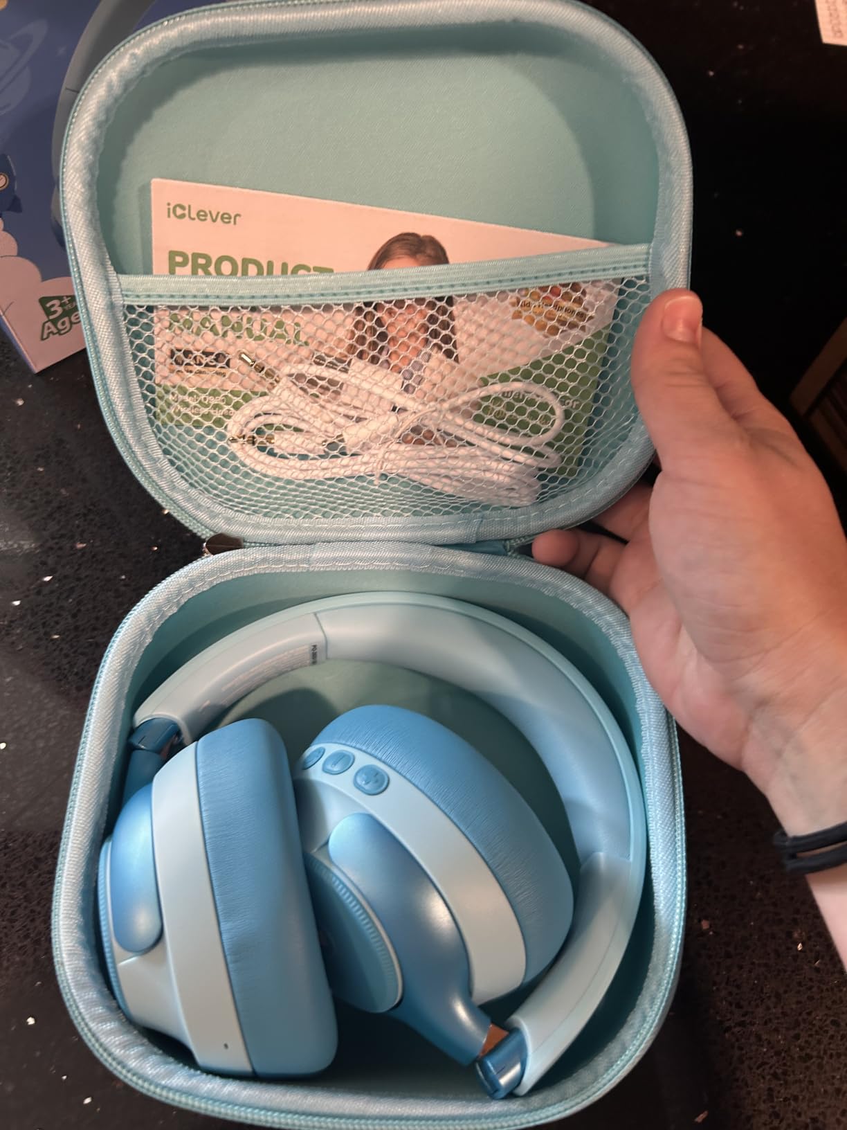 iClever Q950 Hearing Care Certified Noise Cancelling Headphones for Kids | SafeSound Tech 3.0, TUV Certified, Sensory Inclusive for Autism, Red Dot Award Winner, 60H Playtime, Storage Case for Travel customer photo 2