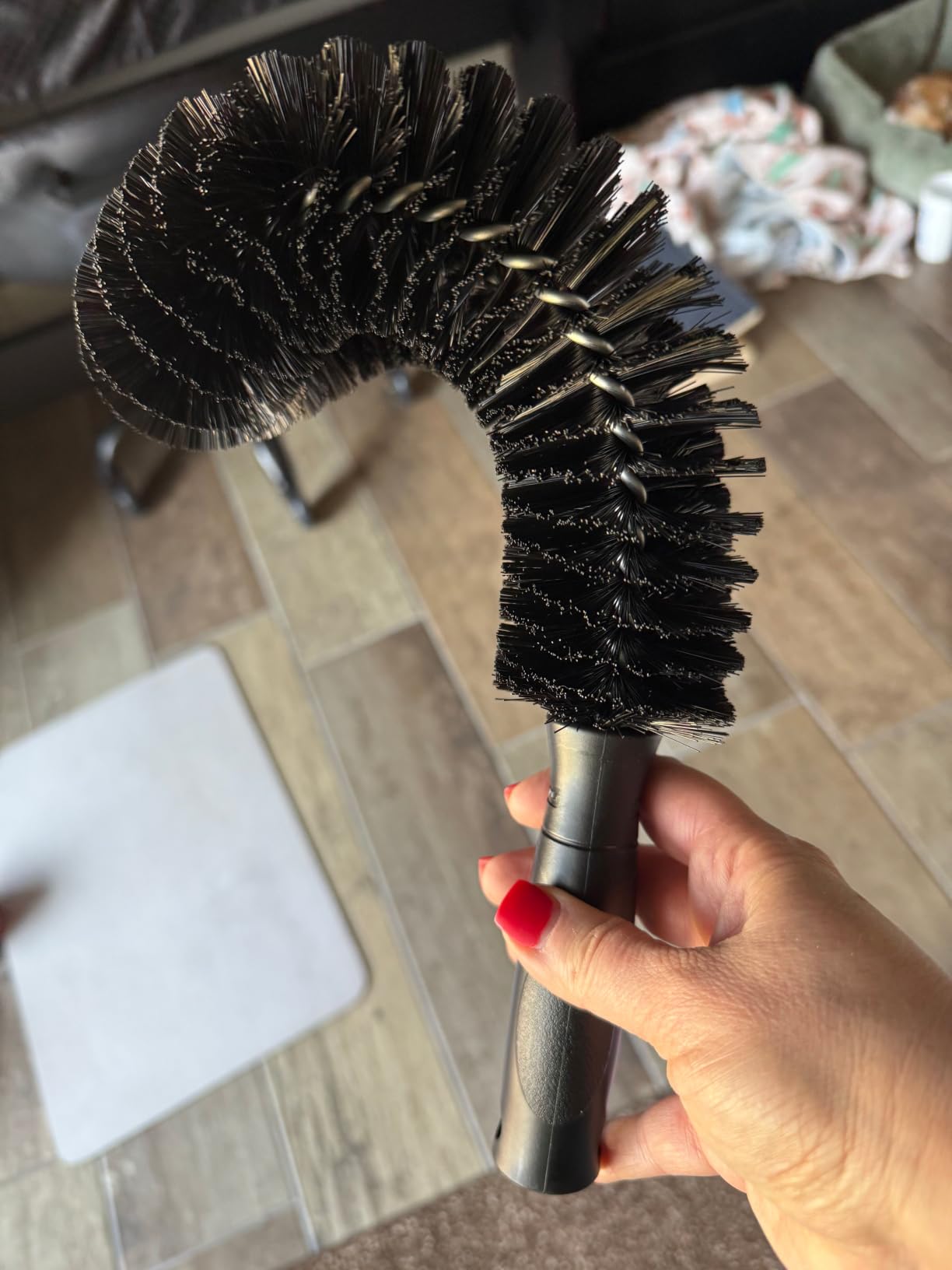 Gutter Cleaning Tools from the Ground, 10.42 FT Long Reach Gutter Cleaning Brush with Adjustable Stainless Steel Pole, No Ladder Needed Gutter Cleaner Tool for Roof Gutters, Removes Leaves, Pine customer photo 1