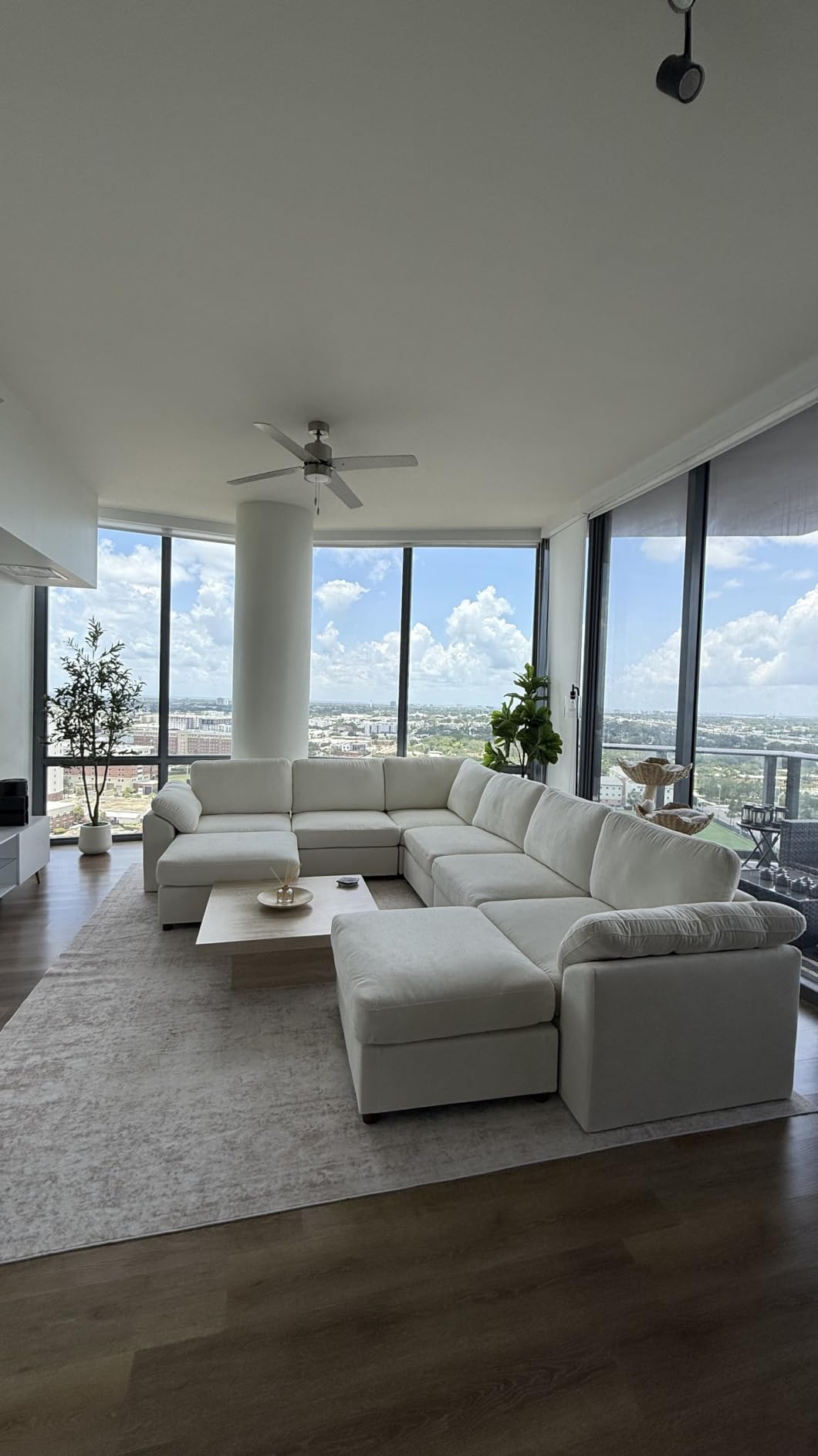 EASE MOOSE Sectional Modular Sofa, Oversized L Shape Sectional Couch Wide Deep seat Sectional Sofa, Comfortable White Modular Sofa customer photo 1