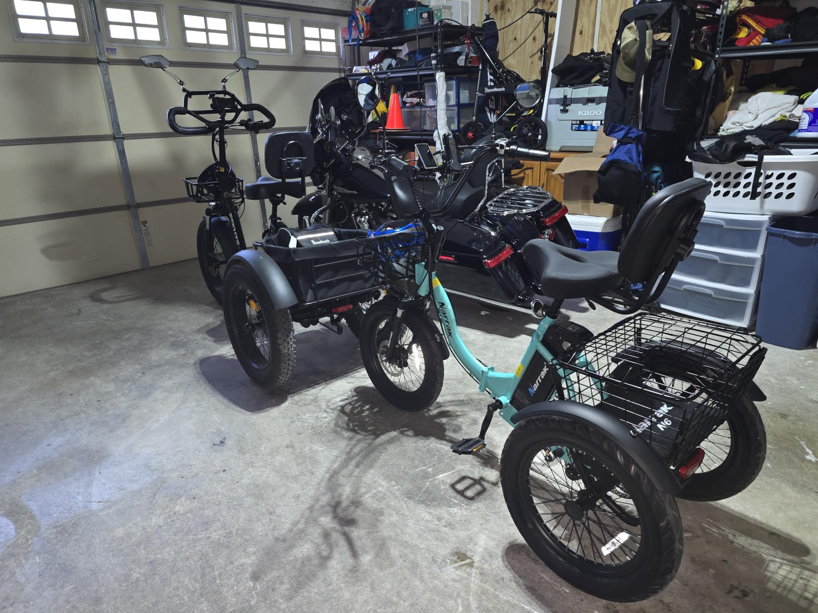 Electric Tricycle for Adults,Fat Tire Folding Electric Trike,3 Wheels Electric Bicycle Bikes, Peak 1100W Step-Thru Etrike with Removable Battery and Large Basket customer photo 1