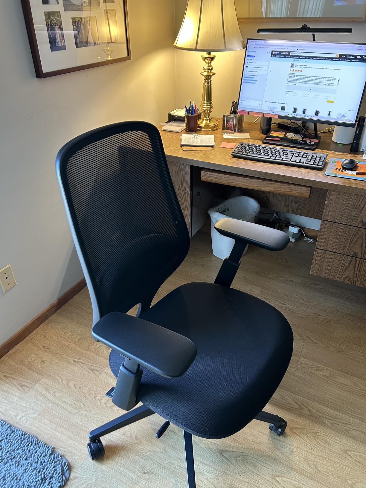 ProtoArc EC200 Ergonomic Office Chair with Adjustable Seat Depth | Lumbar Support, High-Back, Mesh Desk Chair, Home Office 8+ Long Hours Sitting, For Remote Workers & Programmers, Pure Black customer photo 1