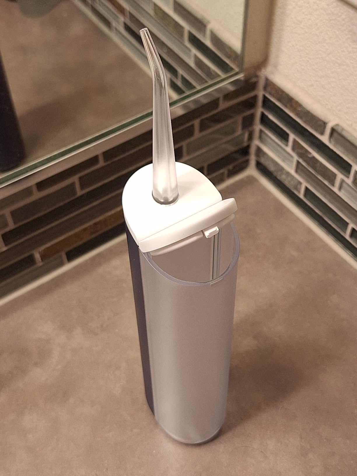 quip Water Flosser - Cordless Water Flosser with Adjustable Pressure - Teeth Cleaner Pick with 360 Degree Rotating Replaceable Tip, Rechargeable Water Dental Pick - Midnight Blue customer photo 2