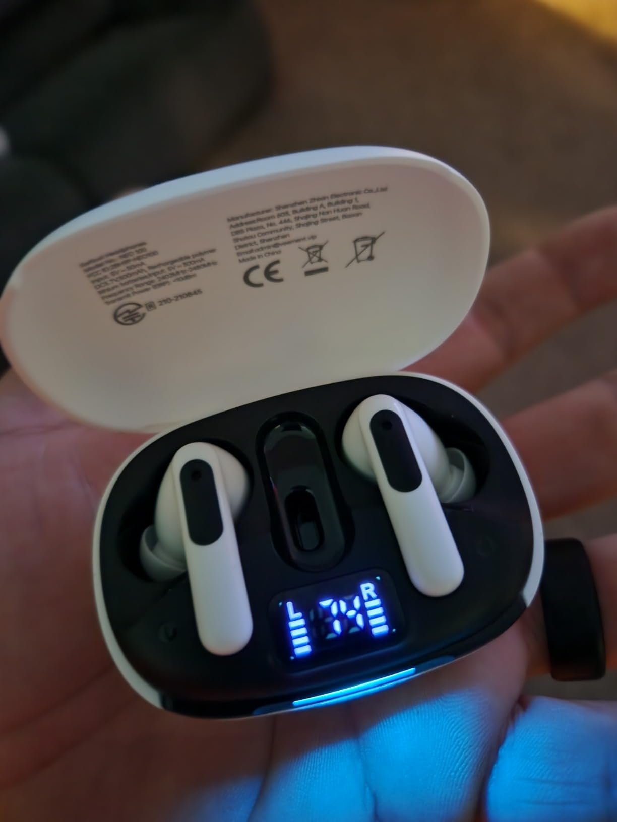 RYR Wireless Gaming Earbuds with Noise Cancelling Mic, 2.4Ghz & Bluetooth | 20ms Low Latency, LED Display, 36H Playtime for Meta Quest 3/2, PS5, PS4, VR, Switch, Steam Deck, PC, Phone customer photo 2