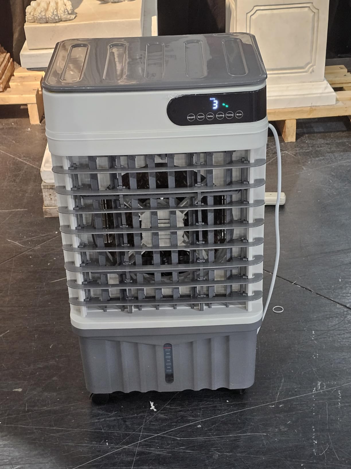 Portable Evaporative Cooler, Swamp Cooler Air Conditioner 8.5 Gal | 2500 CFM, 120° Oscillation, 3 Speeds&Modes,12H Timer, Remote&Touch,4 Ice Packs, for Garage, Large Room, Dry Climate customer photo 1