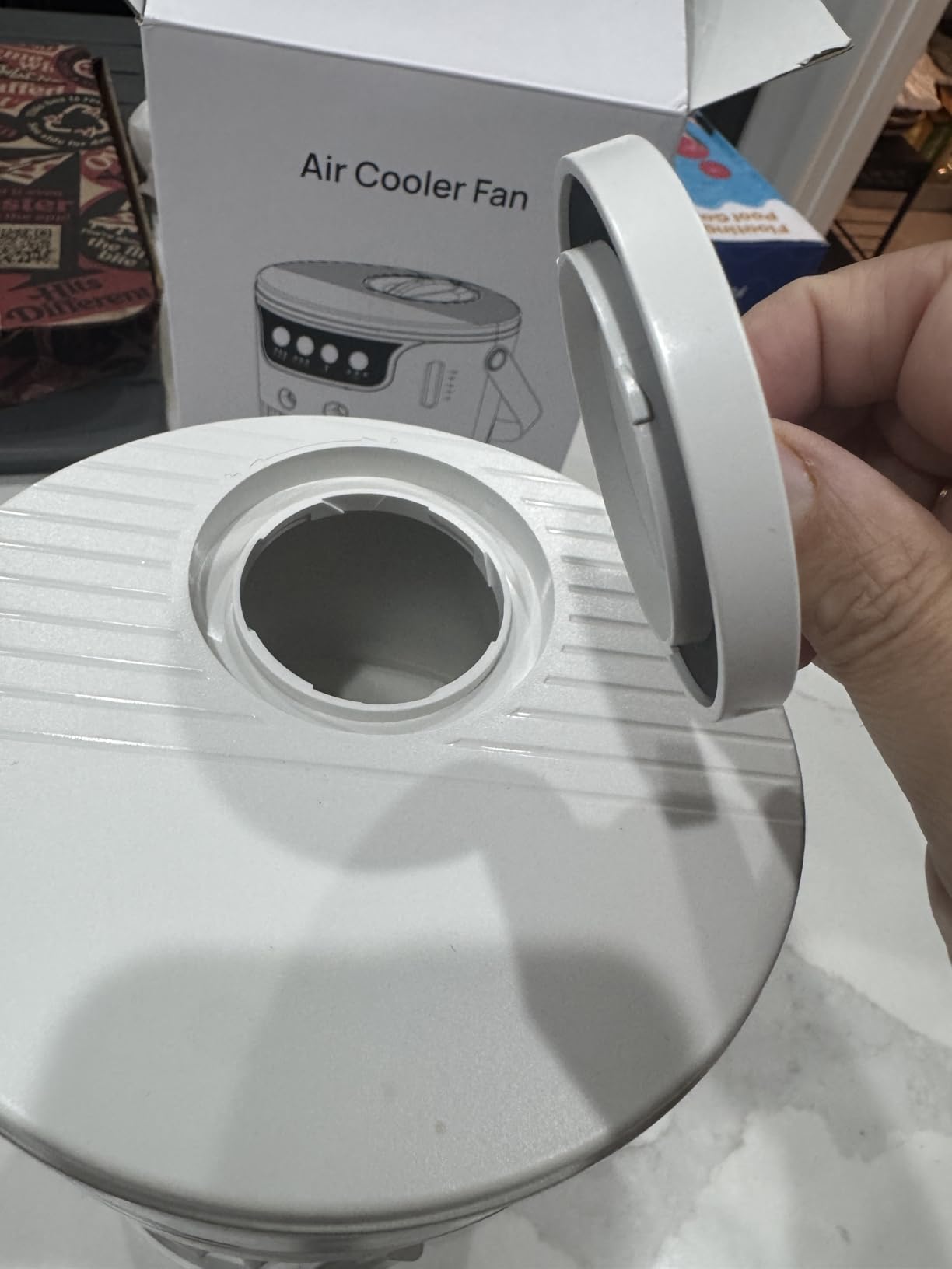 Portable Air Conditioners Fan, 1200ML Personal Evaporative Air Cooler with Water Tank, Ice Cooling Fan, Mini Desk Swamp Cooler for Bedroom, Office, Dorm, Home customer photo 2