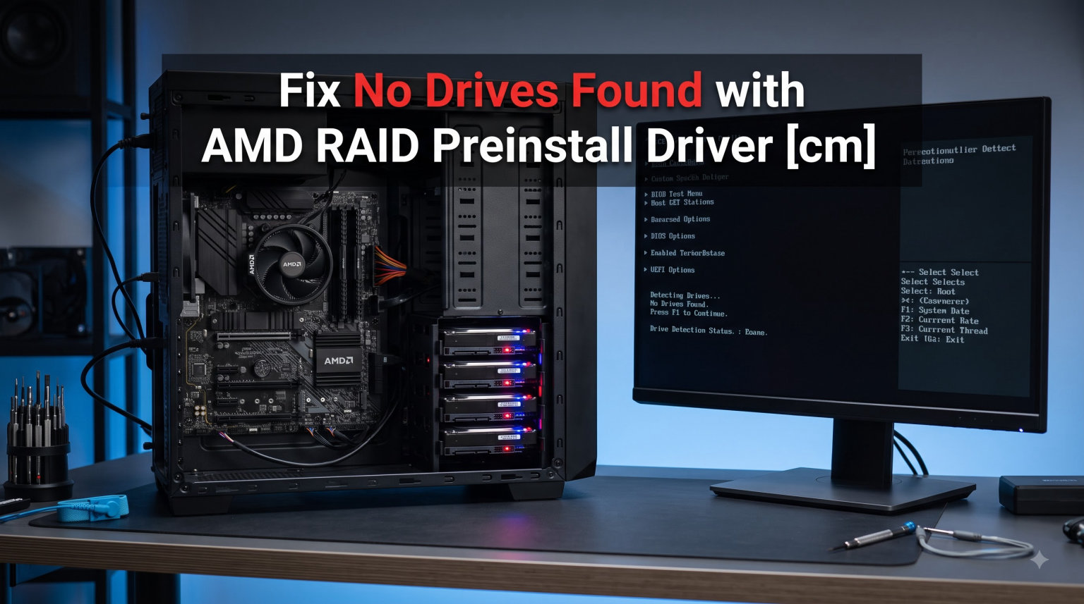 Fix No Drives Found with AMD RAID Preinstall Driver [cm] [cy]