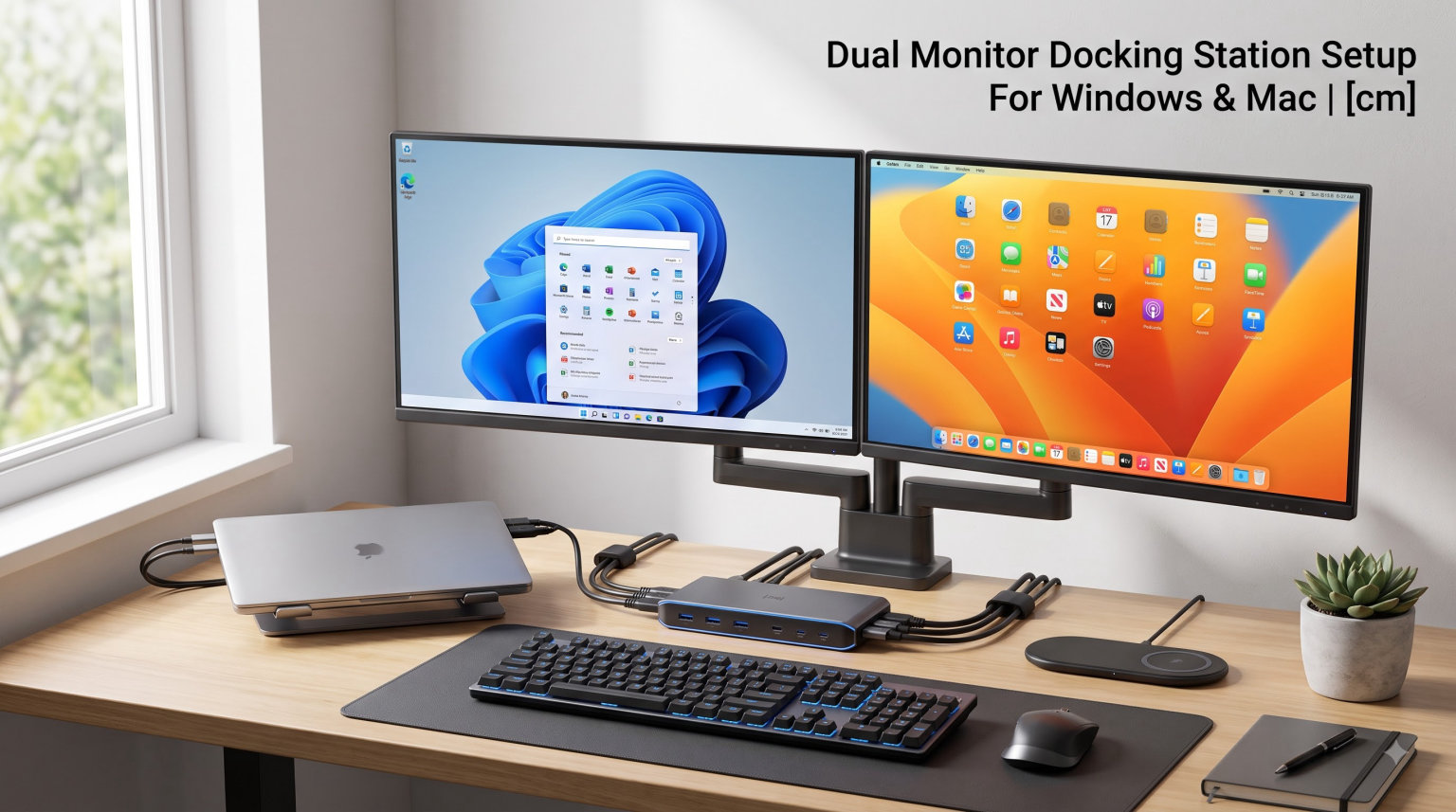 Dual Monitor Docking Station Setup For Windows & Mac | [cm] [cy]