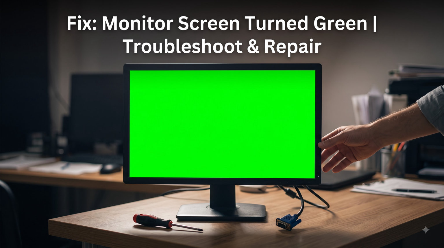 Fix: Monitor Screen Turned Green | Troubleshoot & Repair