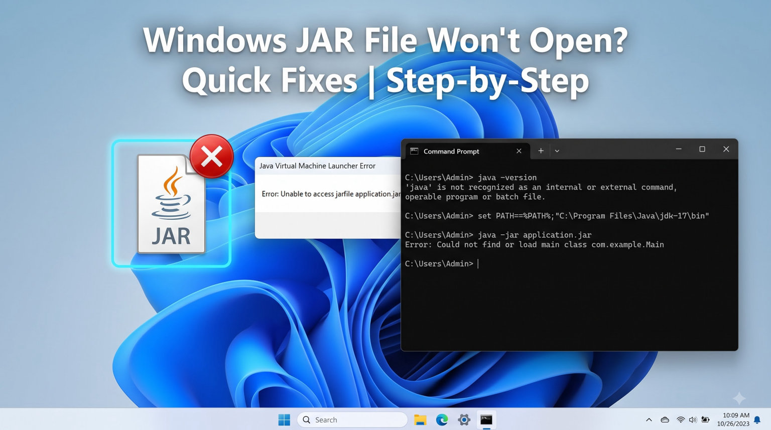 JAR File Won’t Open in Windows? Quick Fixes (August 2026)