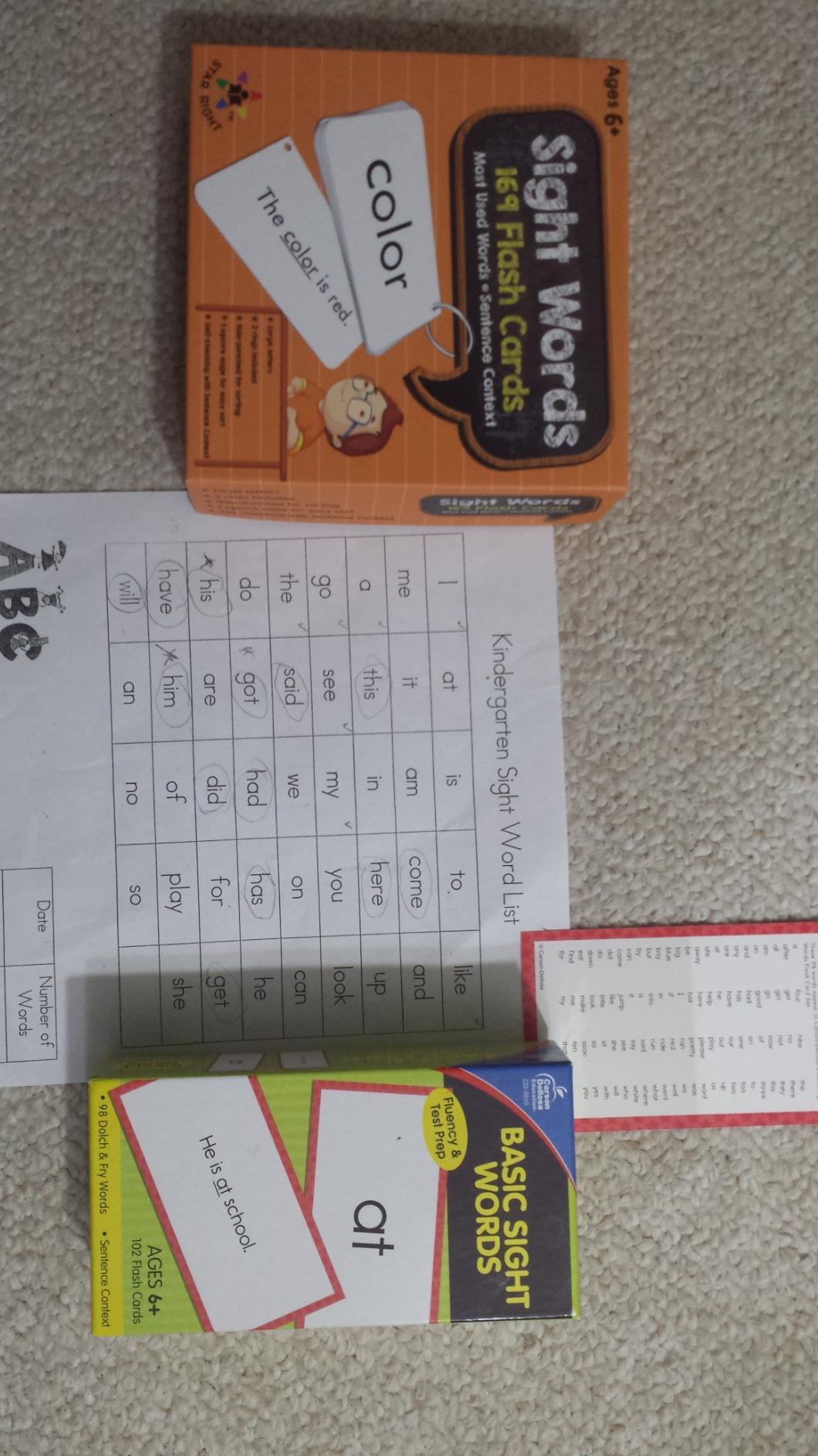Carson Dellosa 102 Basic Sight Words Flash Cards Kindergarten, Flashcards for Kids Ages 6 and Up, Phonics and Vocabulary Kindergarten Learning Activities customer photo 1