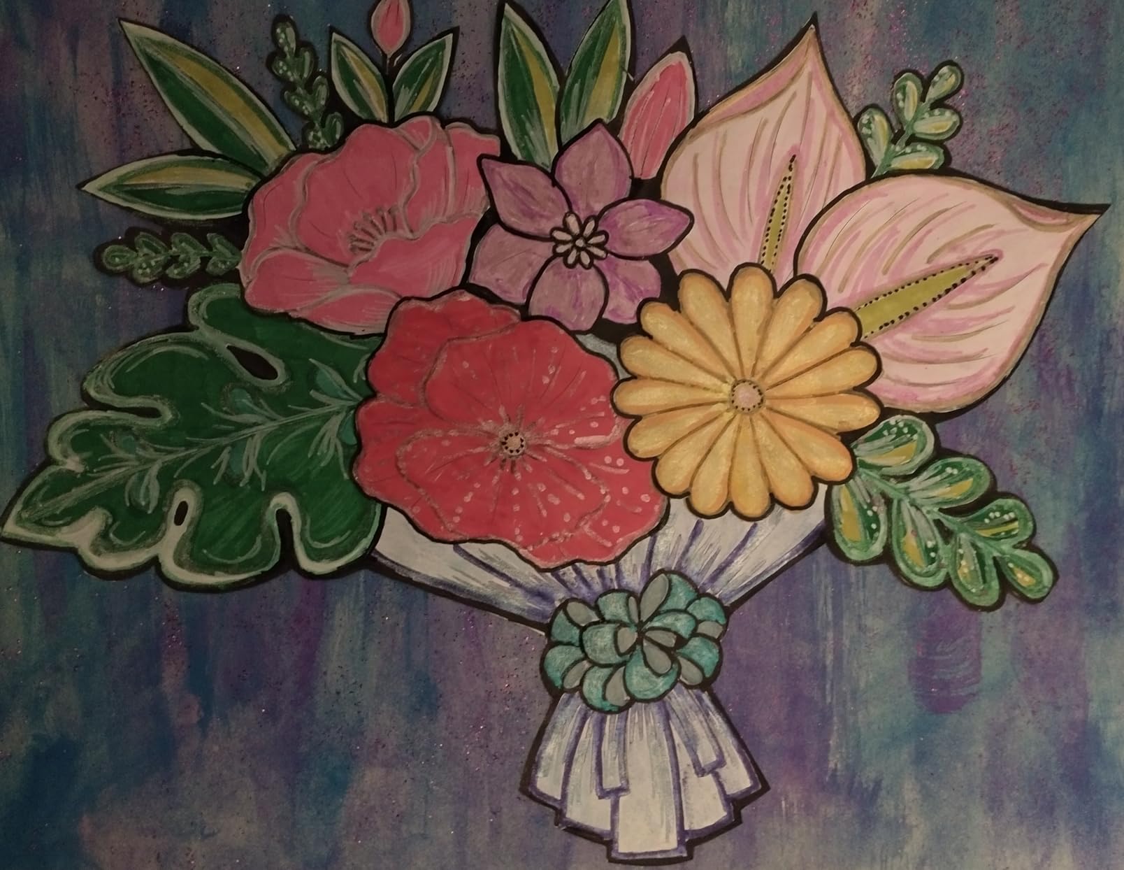 100 Flowers: An Adult Coloring Book with Bouquets, Wreaths, Swirls, Patterns, Decorations, Inspirational Designs, and Much More! customer photo 2