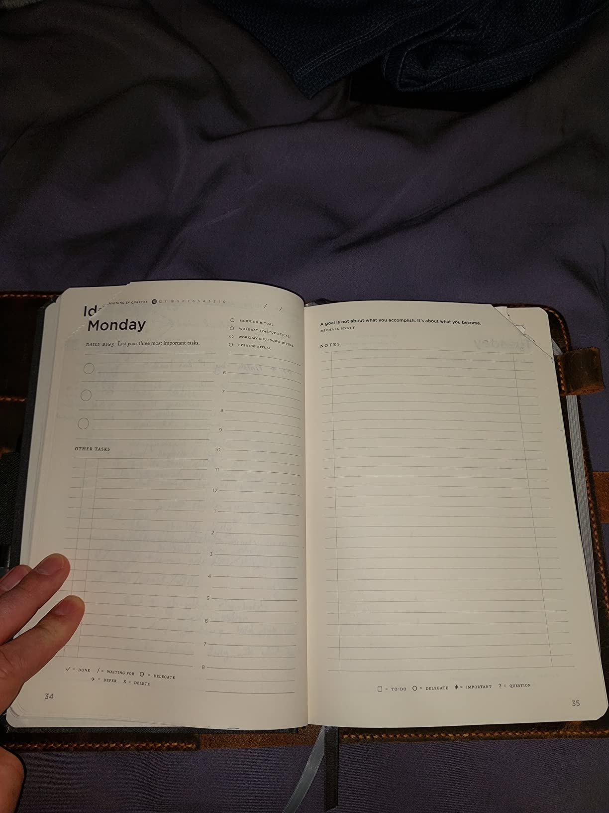Full Focus Gray Linen Planner by Michael Hyatt - The #1 Daily Planner to Increase Focus, Eliminate Overwhelm, and Achieve Your Biggest Goals - Hardcover customer photo 2