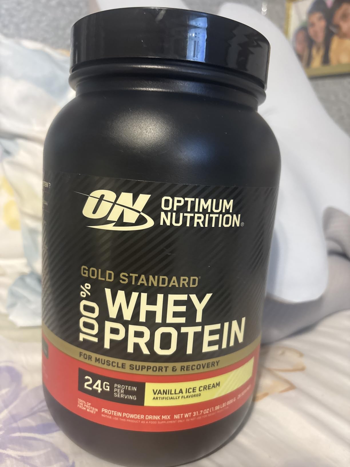 Optimum Nutrition Gold Standard Whey Protein Powder, Vanilla Ice Cream, 2LB customer photo 2