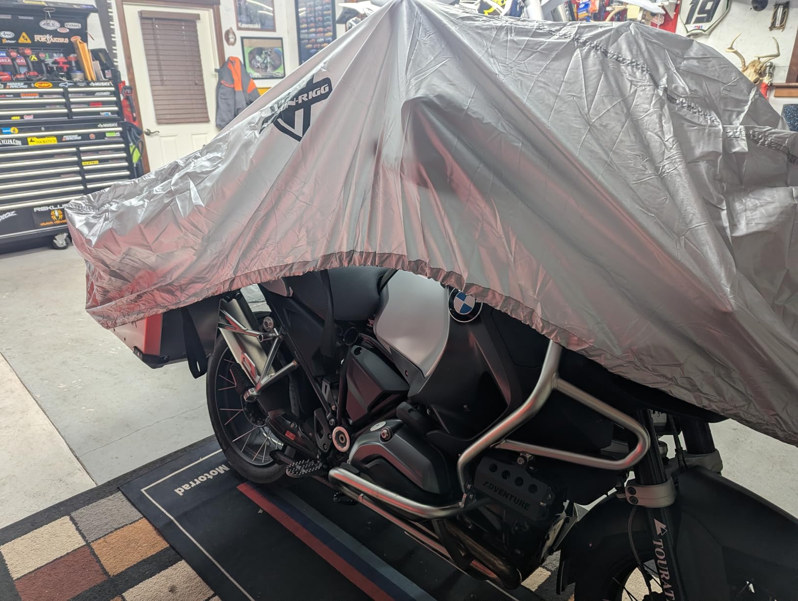 Nelson Rigg XL Motorcycle Half Cover All-Weather, 100% Waterproof, Taped Seams, Free Stuff Sack, Fits most Touring motorcycles Harley Davidson Ultra or Honda Goldwing customer photo 1