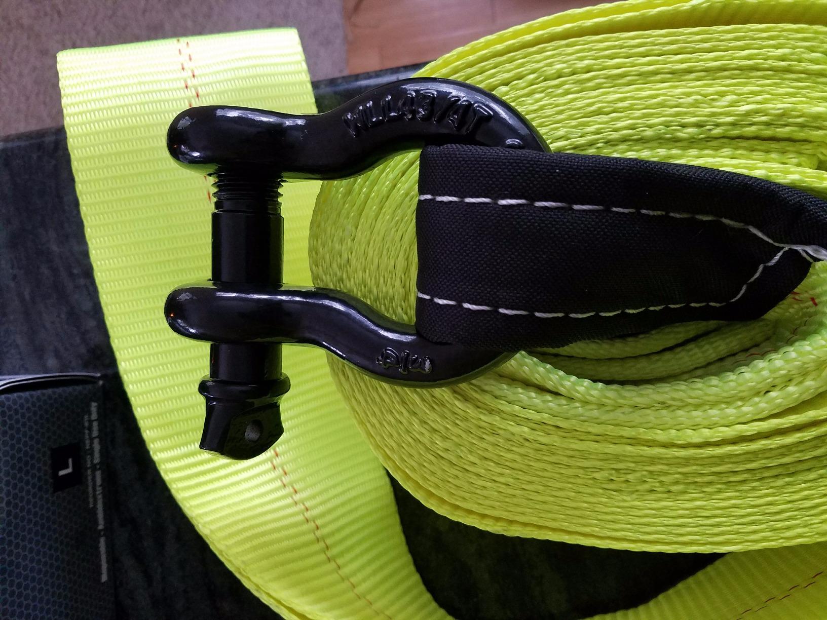 Grip 30 ft x 4 in Heavy Duty Tow Strap - Breaking Capacity: 20,000 lbs - Truck, ATV, Jeep, UTV, Tractor - Emergency, Towing, Offroad - Reinforced Looped Ends customer photo 1