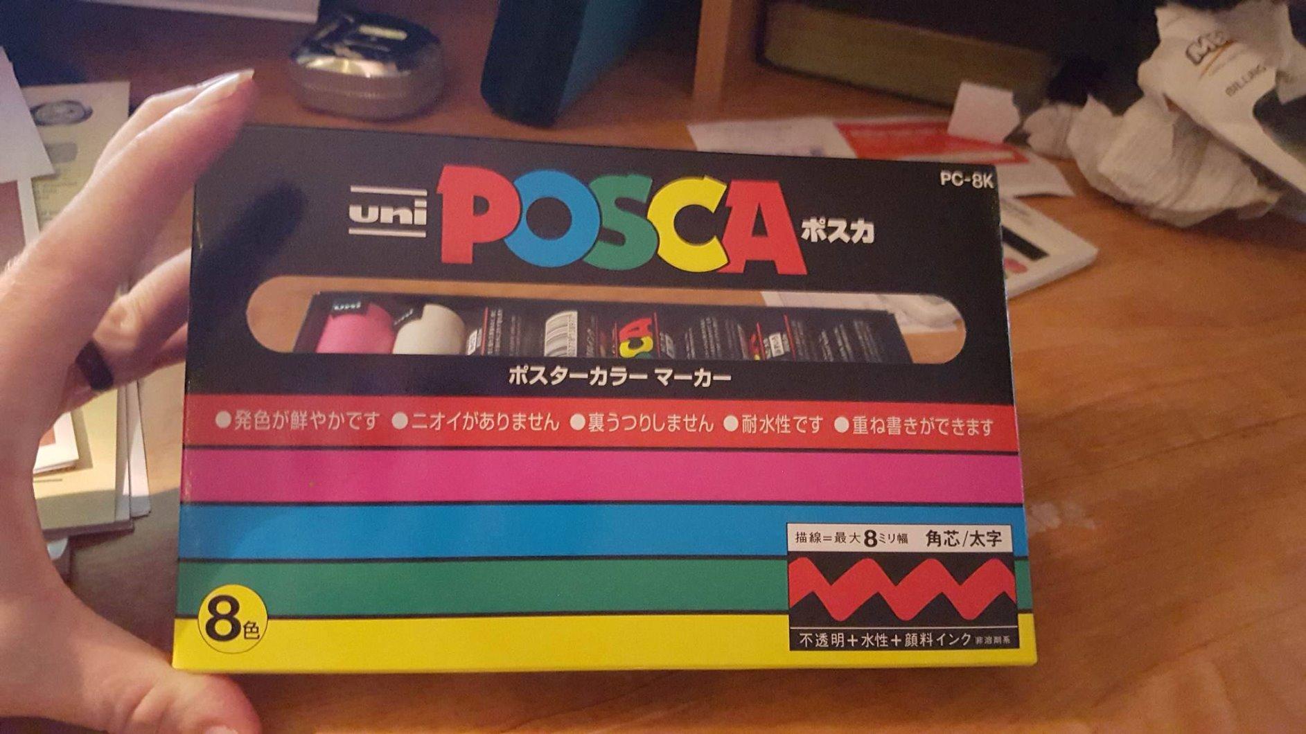 POSCA® PC-8K Water-Based Paint Markers, Broad Tip (8mm), Assorted, 8 Pack customer photo 2