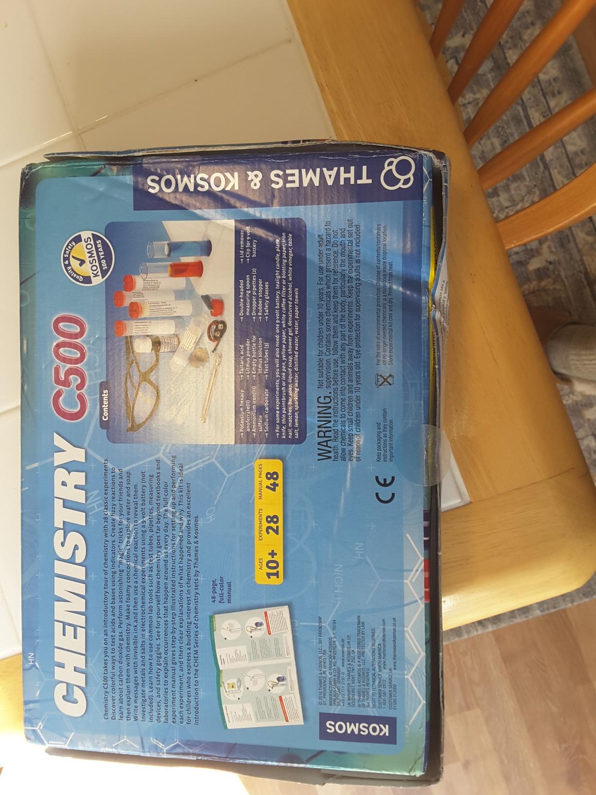Thames & Kosmos Chemistry Chem C500 Science Kit with 28 Guided Experiments 48 Page Science Guide Parents’ Choice Silver Award Winner, 13.1