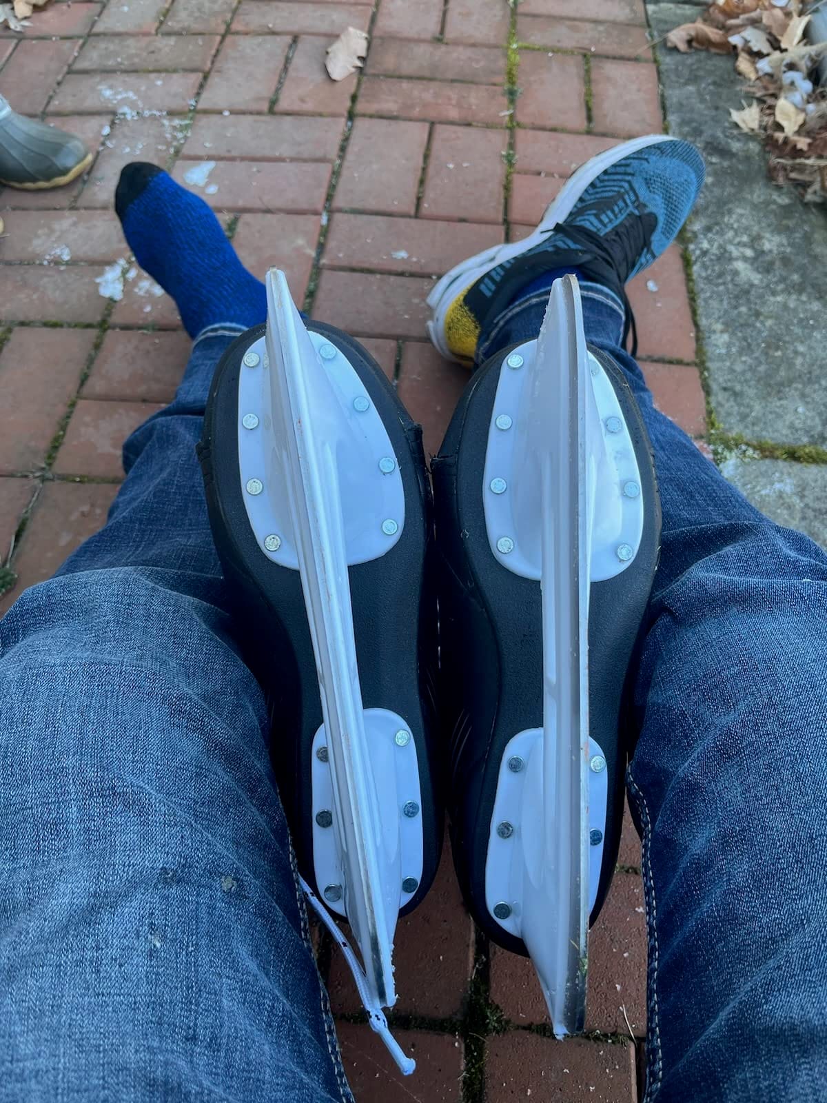 American Athletic Ice Force Hockey Skates for Men - Lightweight Ice Skates with Reinforced Ankle Support, Moisture-Resistant Lining, Stainless Steel Blade - Recreational Indoor & Outdoor Use customer photo 1
