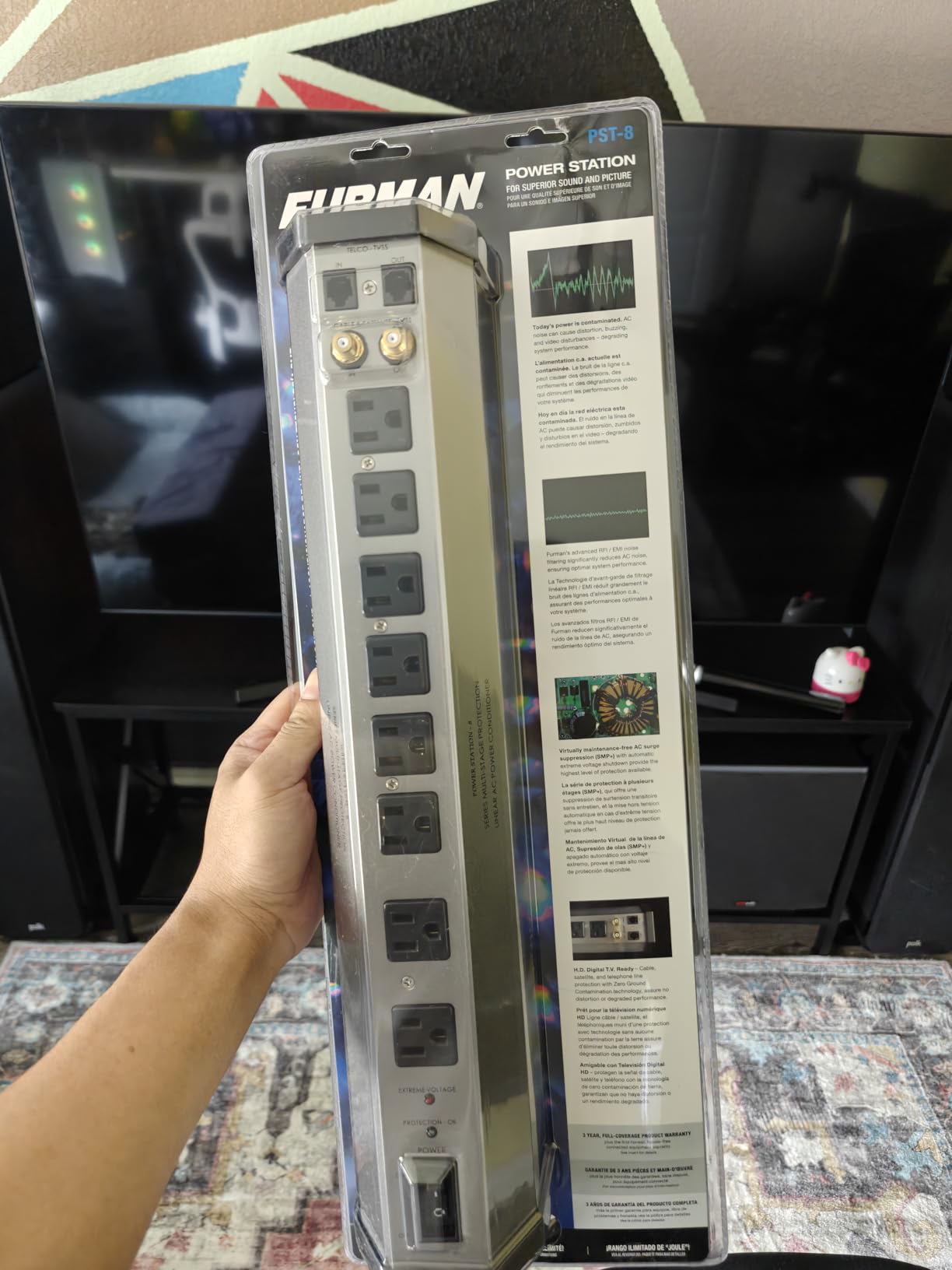 Furman PST-8 Power Station 8-Outlet Surge Protector, SMP Lift EVS 15A customer photo 1