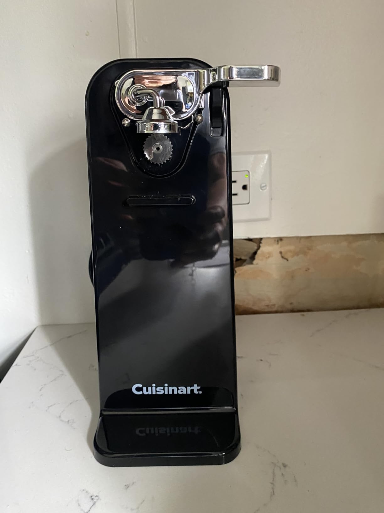 Cuisinart Electric Can Opener, One-Touch Operation, Nonslip Base, Black | Ideal electric can opener for seniors with magnetic lid holder, one-touch design, nonslip base & detachable lever, CCO-50BKN customer photo 1