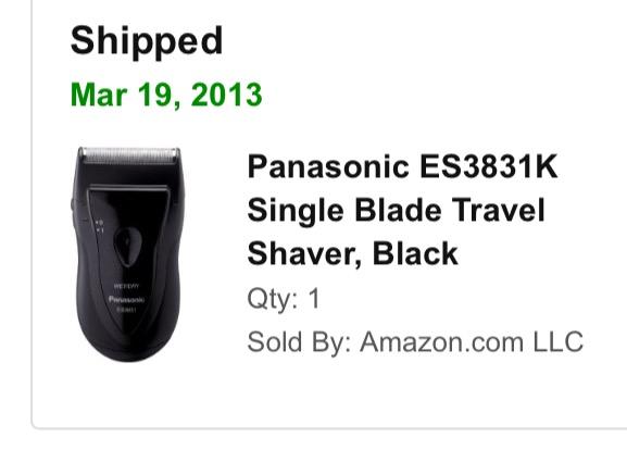 Panasonic Electric Razor for Men, Cordless Wet Dry Lightweight Shaver with Ergonomic Grip, ES3831K, Black customer photo 1