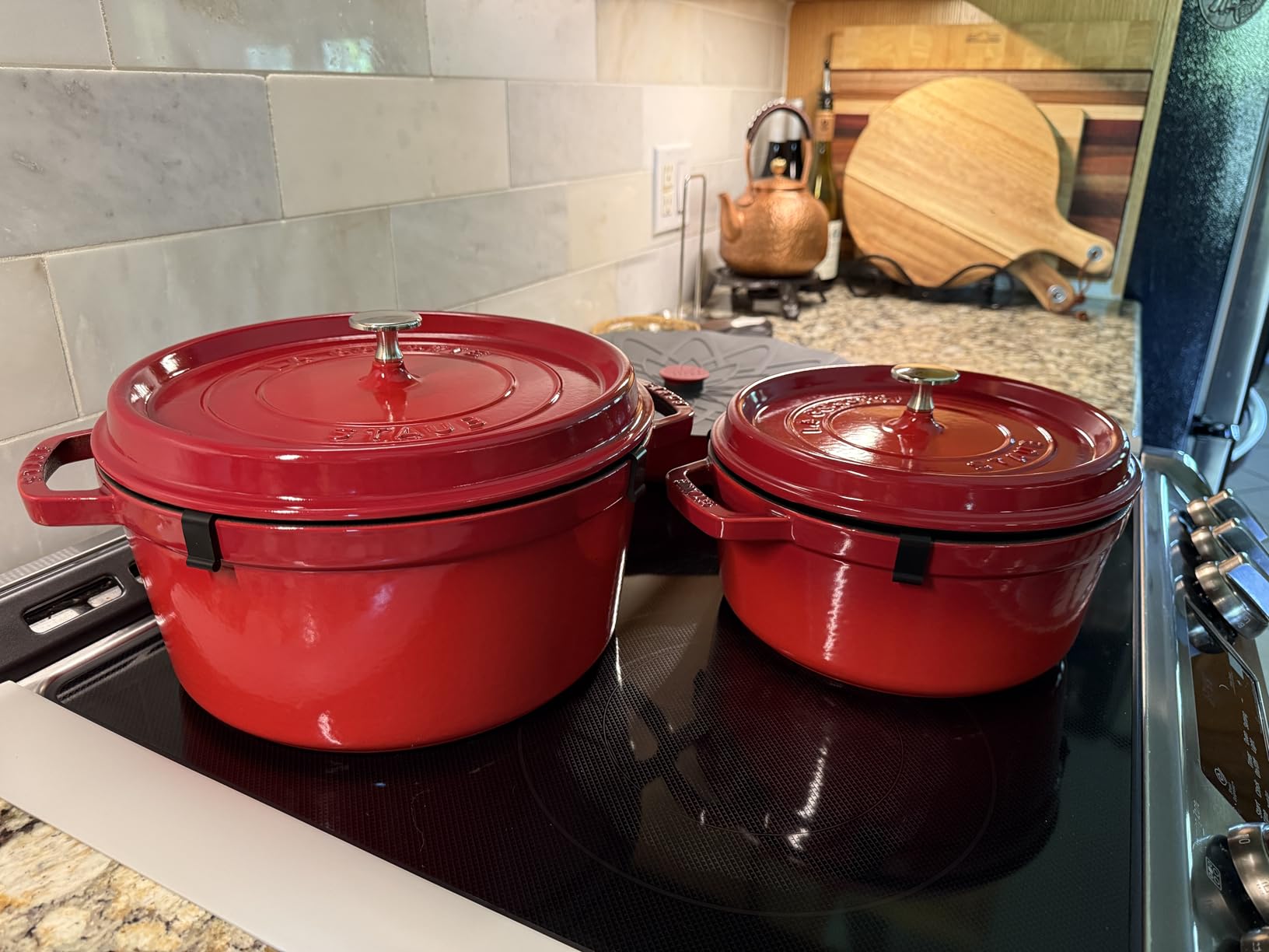 Staub 7-Qt Dutch Oven, Serves up to 7-8 People, Oven Safe to 500°F, Red customer photo 2