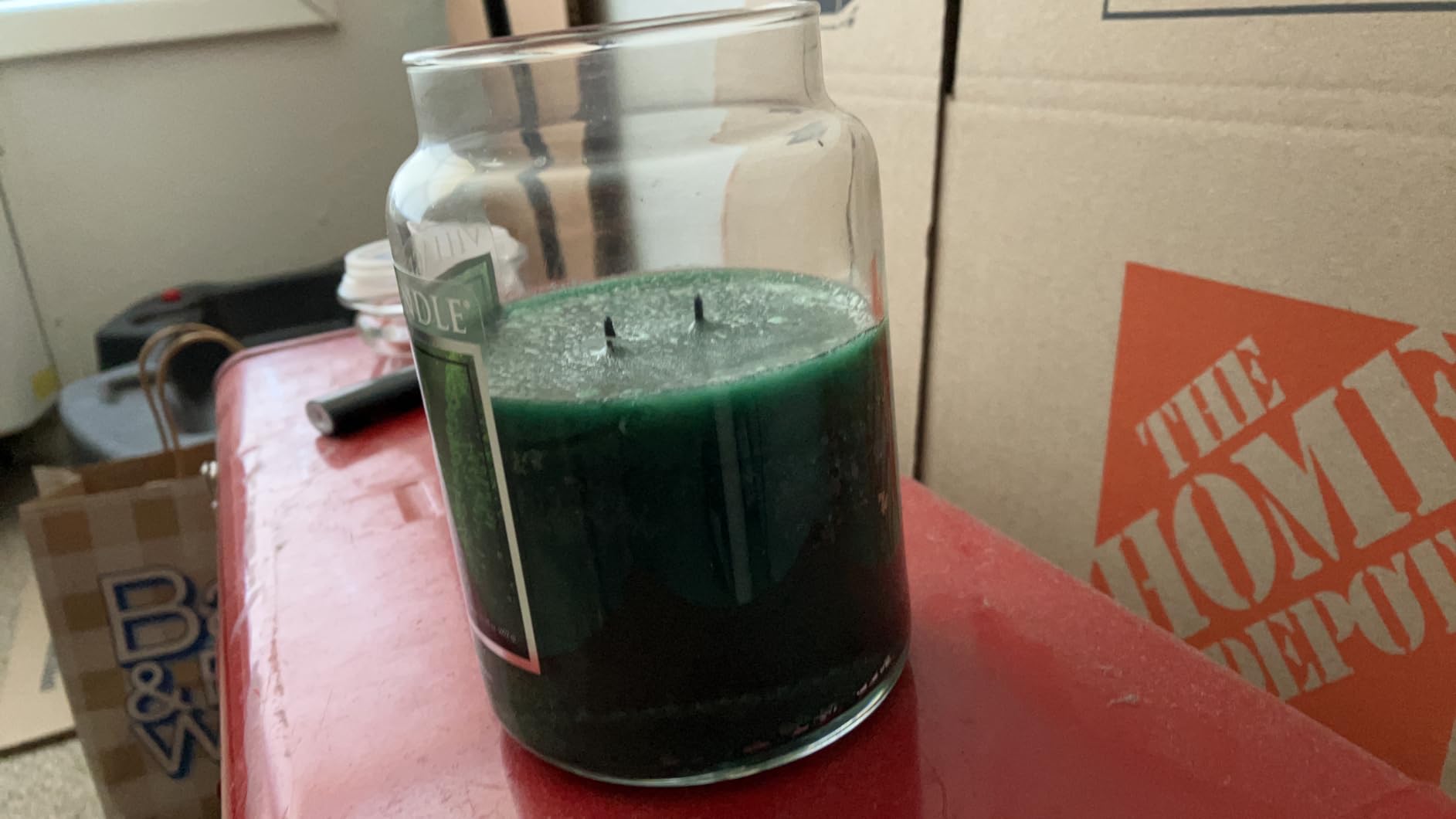Village Candle Balsam Fir Large Apothecary Jar, Scented Candle, 21.25 oz., Green customer photo 1