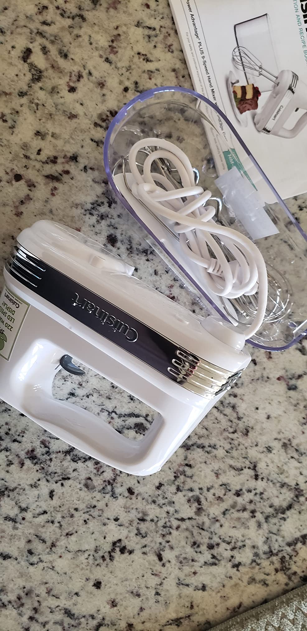 Cuisinart Electric Hand Mixer, 9 Speeds, Extra Long Beaters, 220W | 200W mixer electric handheld design with adjustable speed settings, dishwasher-safe beaters & a beater-eject lever, HM-90BCS customer photo 1