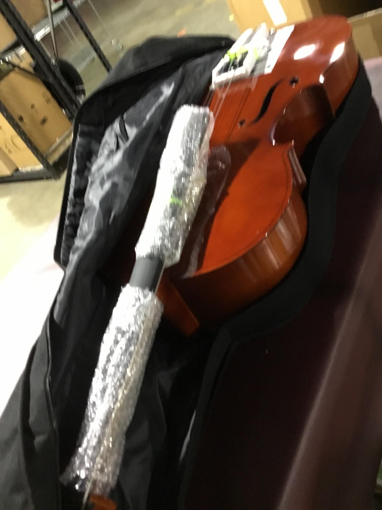 D'Luca Meister Student Cello Package 3/4 Size w/Stand, Bag, Tuner, Rosin & Bow customer photo 2