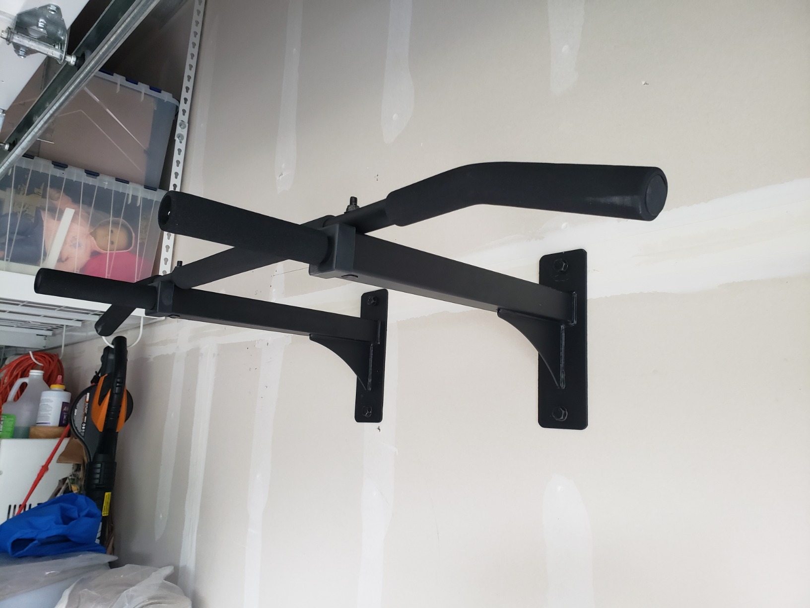 Wall Mount Pull Up Bar with Extra Clearance, Fits 16